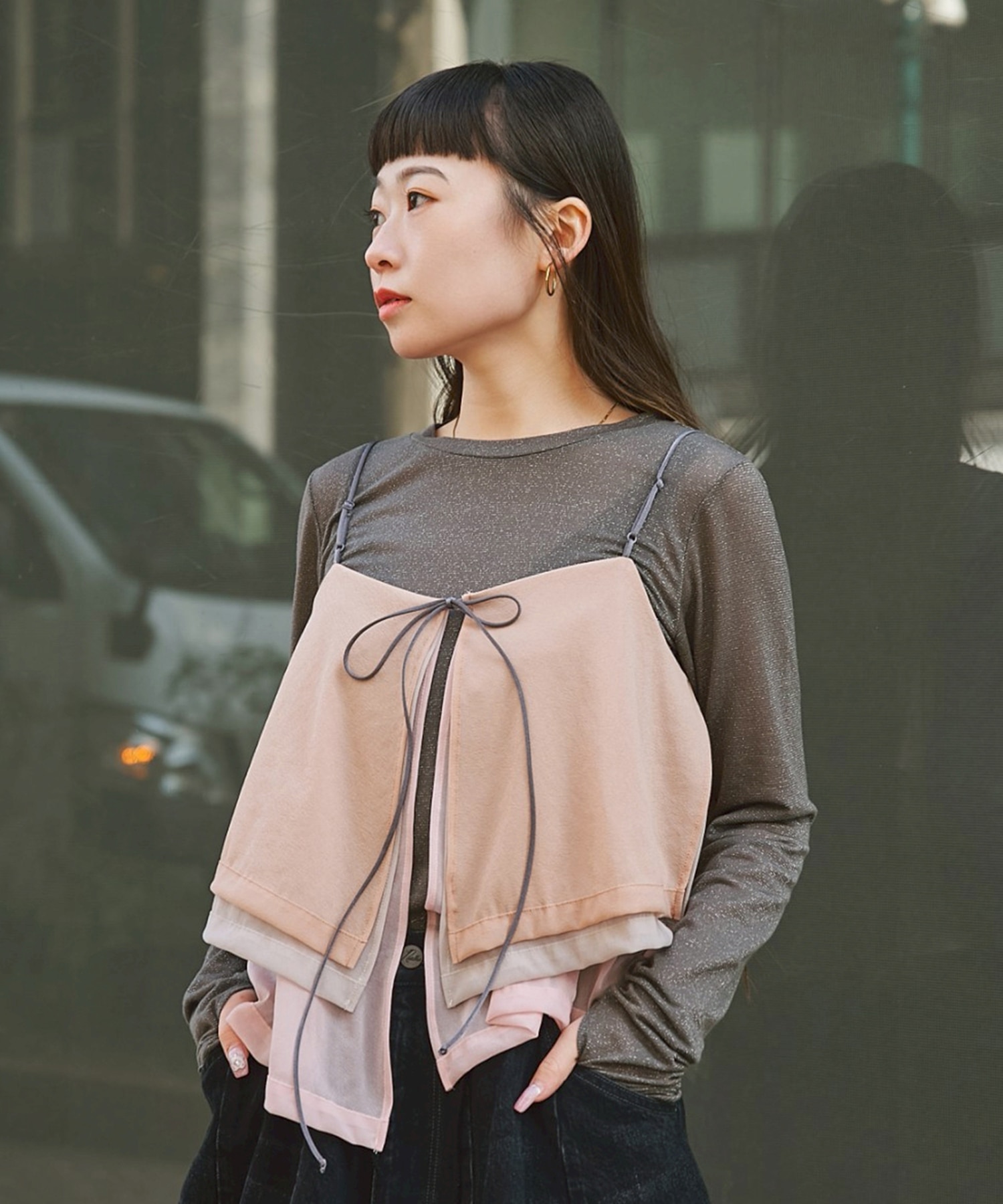 3way Camisole & Cashmere Long T STUDIOUS