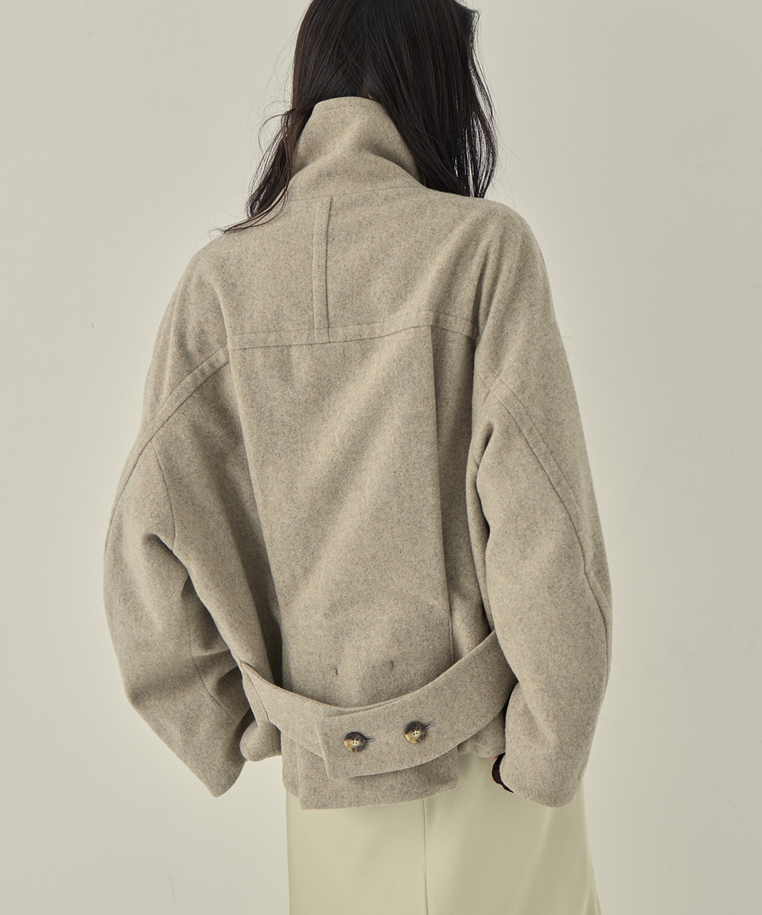 Stand Collar Wool Blouson STUDIOUS