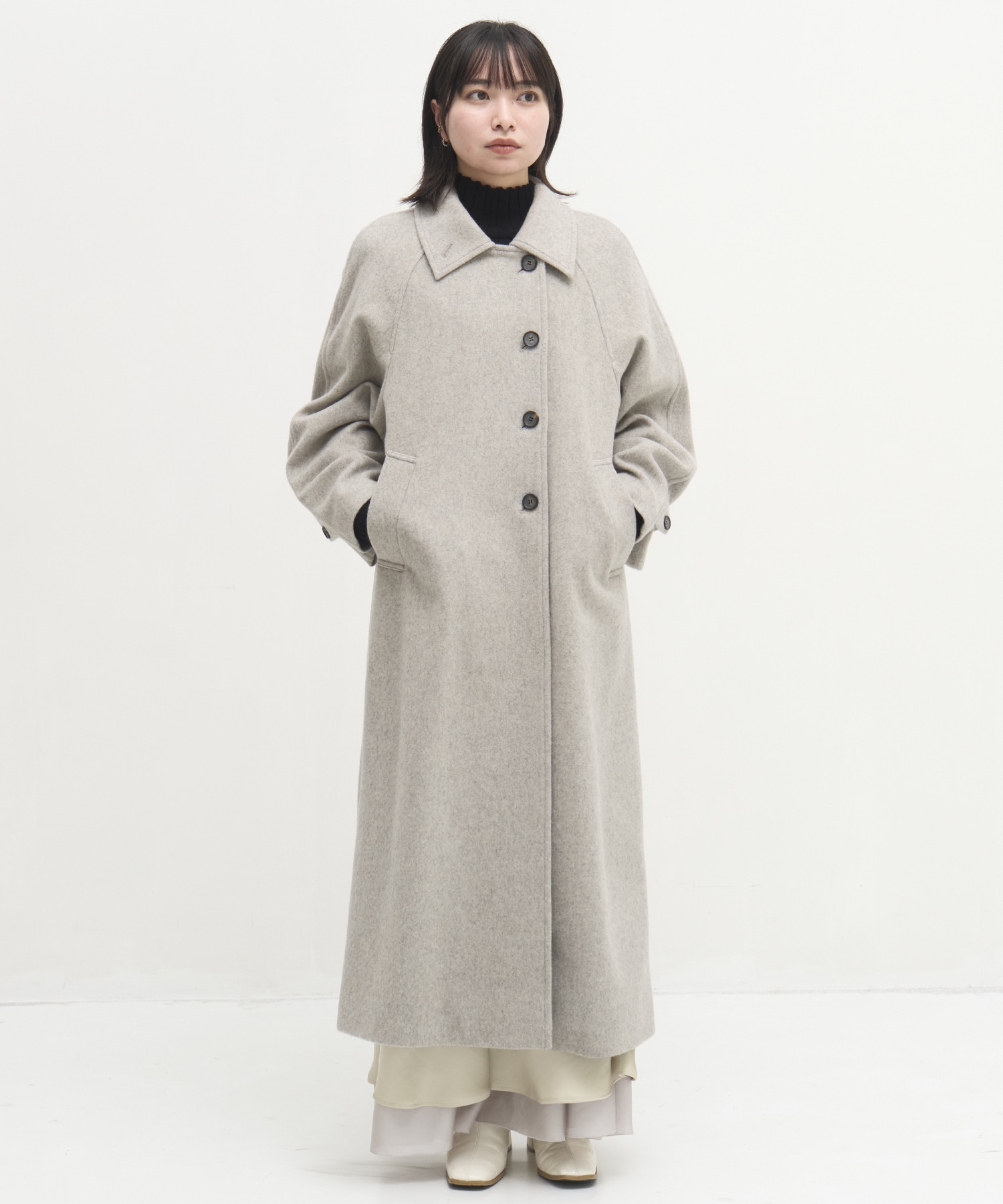 Stand Collar Wool Coat STUDIOUS