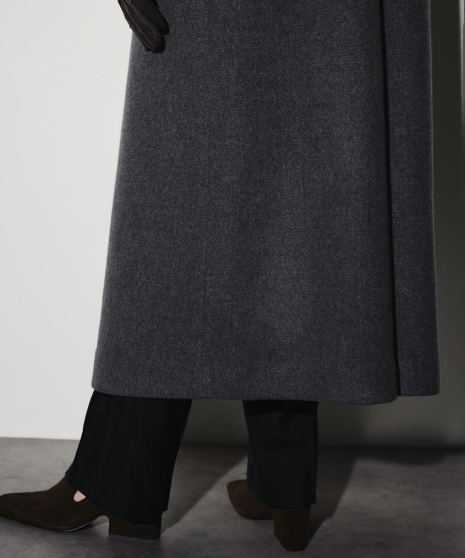 Collarless mode long CT(36 DARK GREY): RIM.ARK: WOMENS｜ STUDIOUS