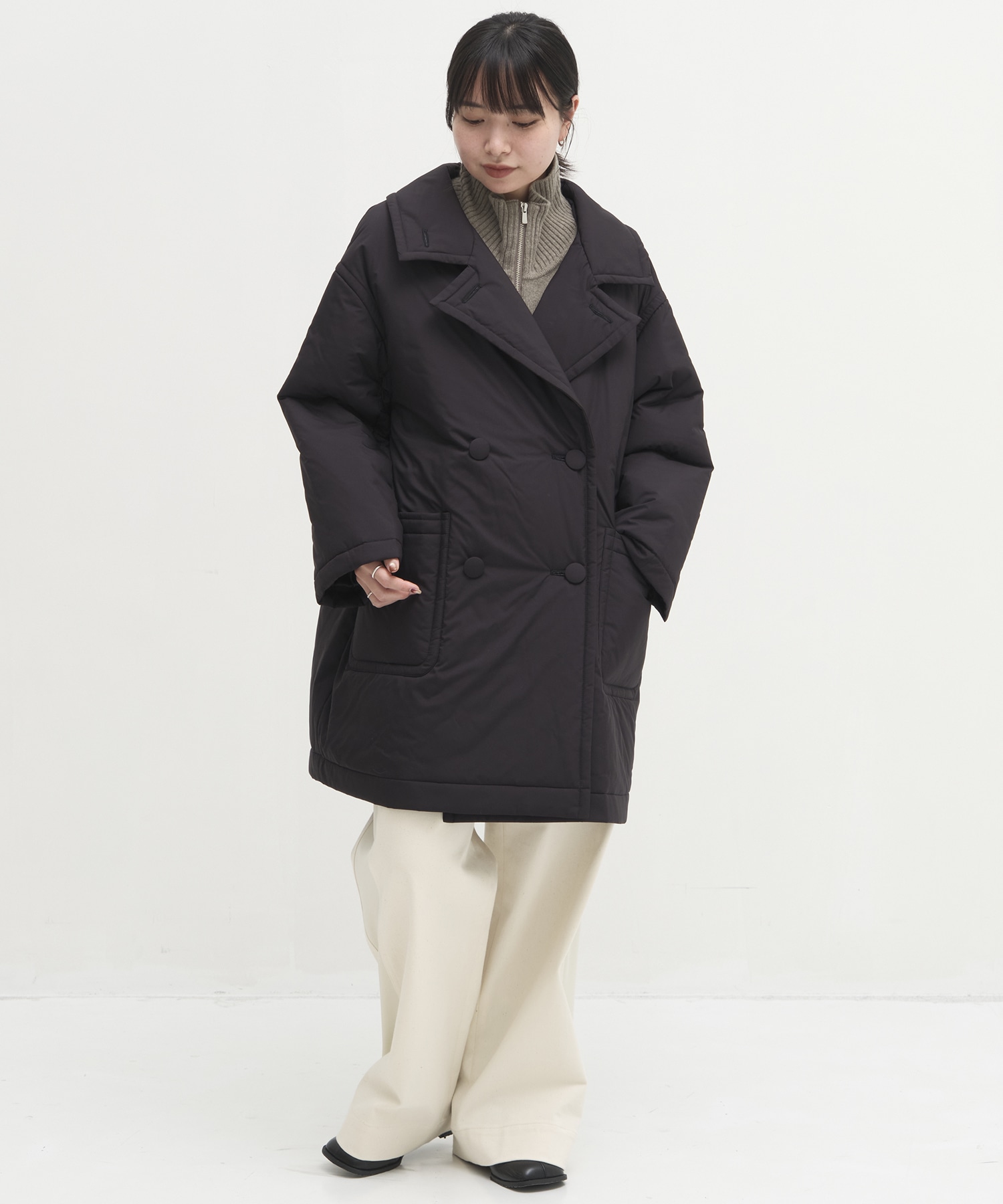 PADDED BUTTON COAT STUDIOUS