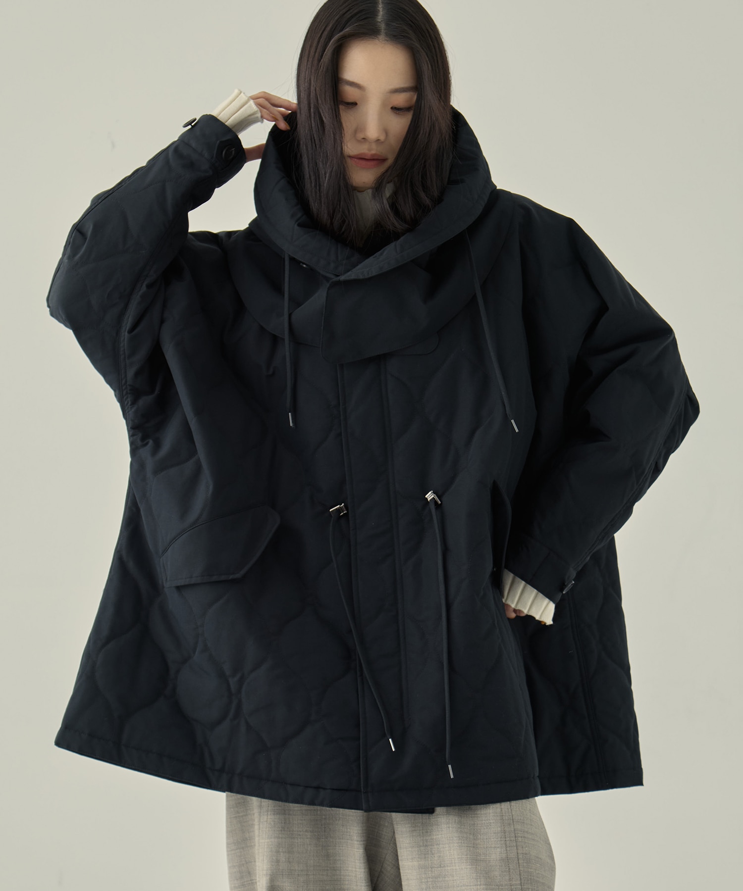 リサイクル60/40クロスキルティング モッズコート VACHEMENT