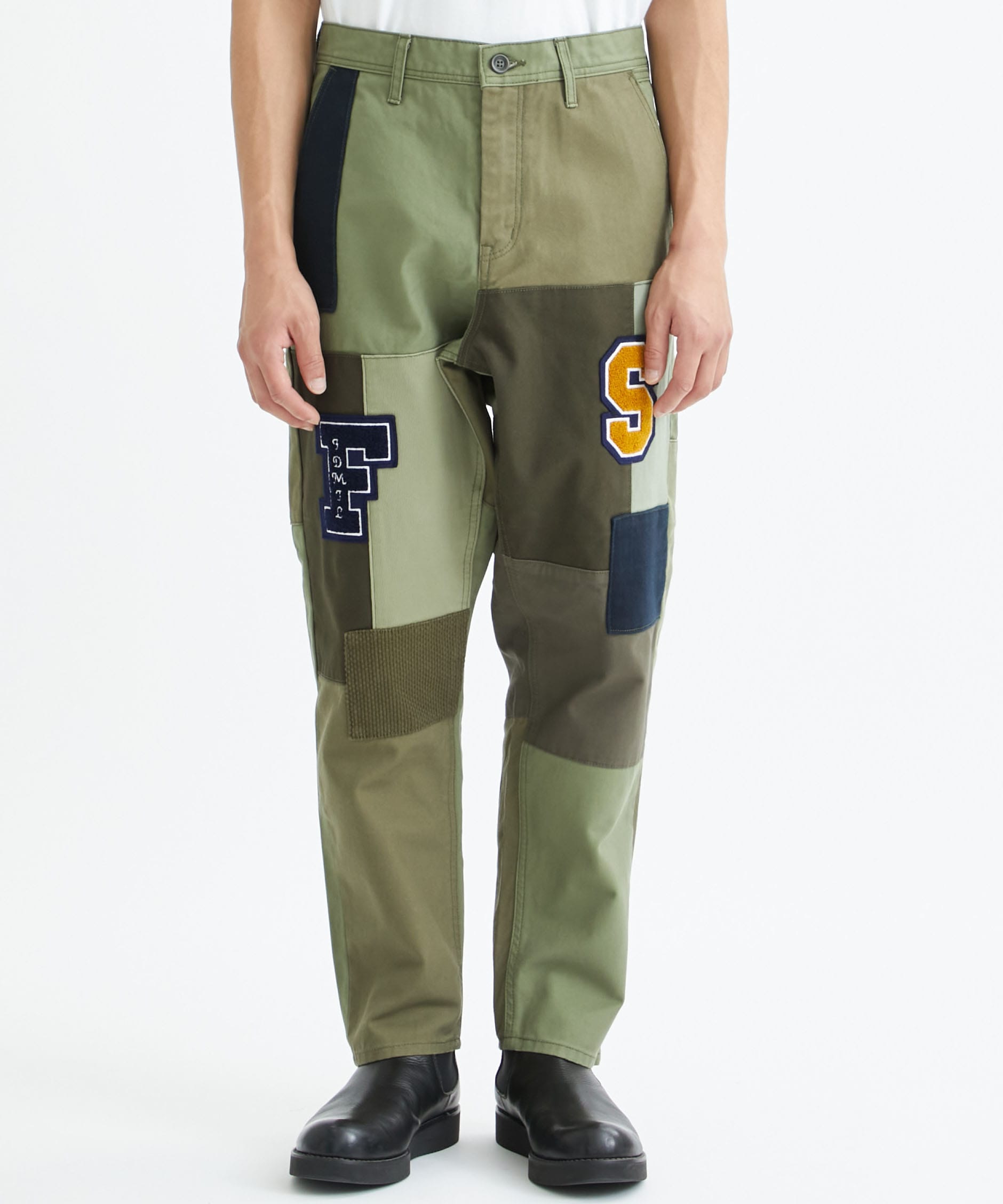 別注>BORO PATCHWORK PANTS RINSE WITH S F PATCH｜FDMTL