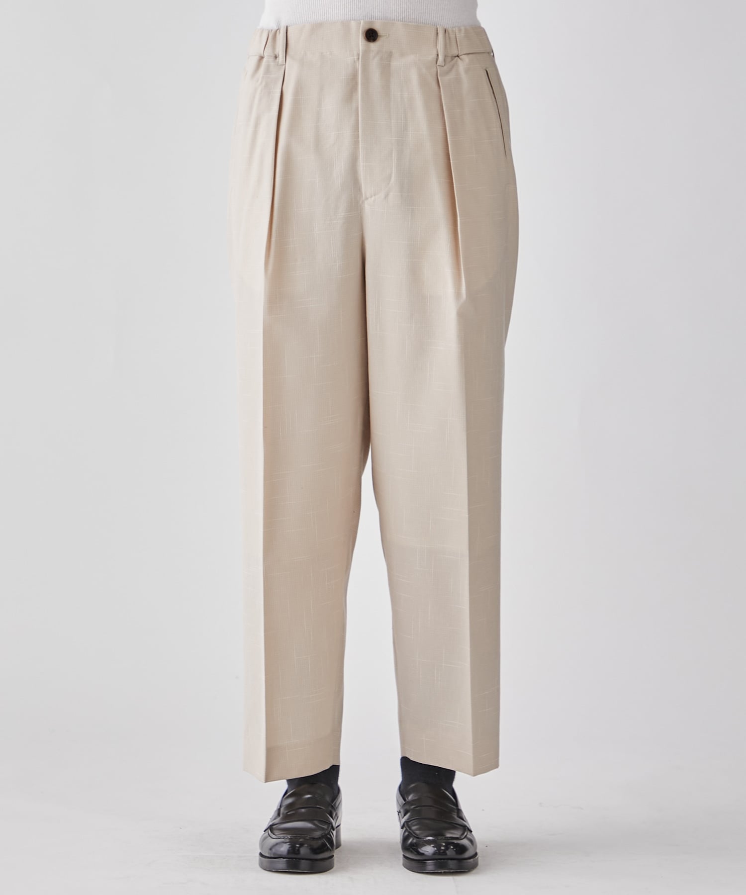 CHECK WIDE TAPERED PANTS|CITY(シティ)
