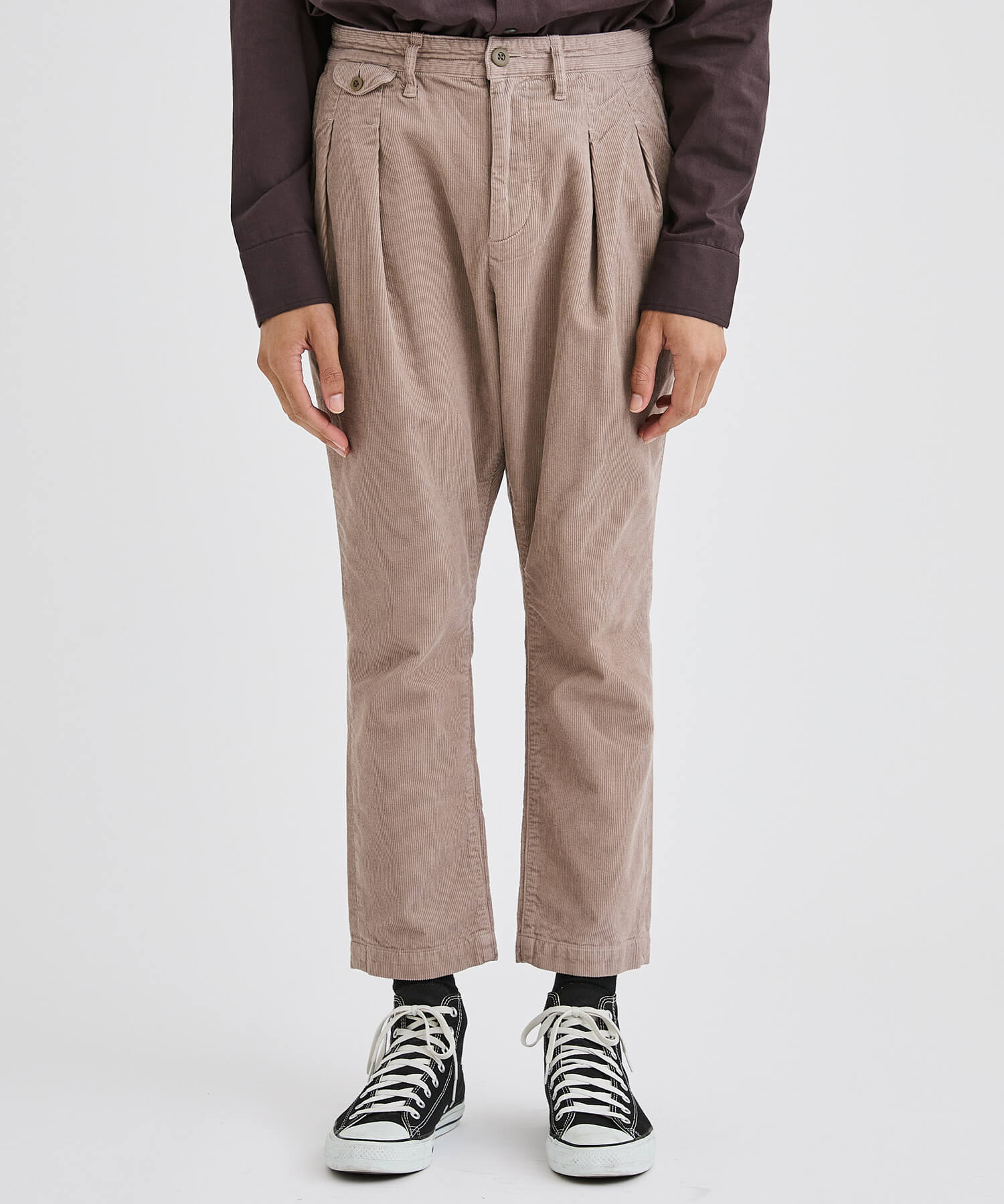 nonnative DWELLER CHINO TROUSERS RELAXED FIT COTTON CORD OVERDYED 
