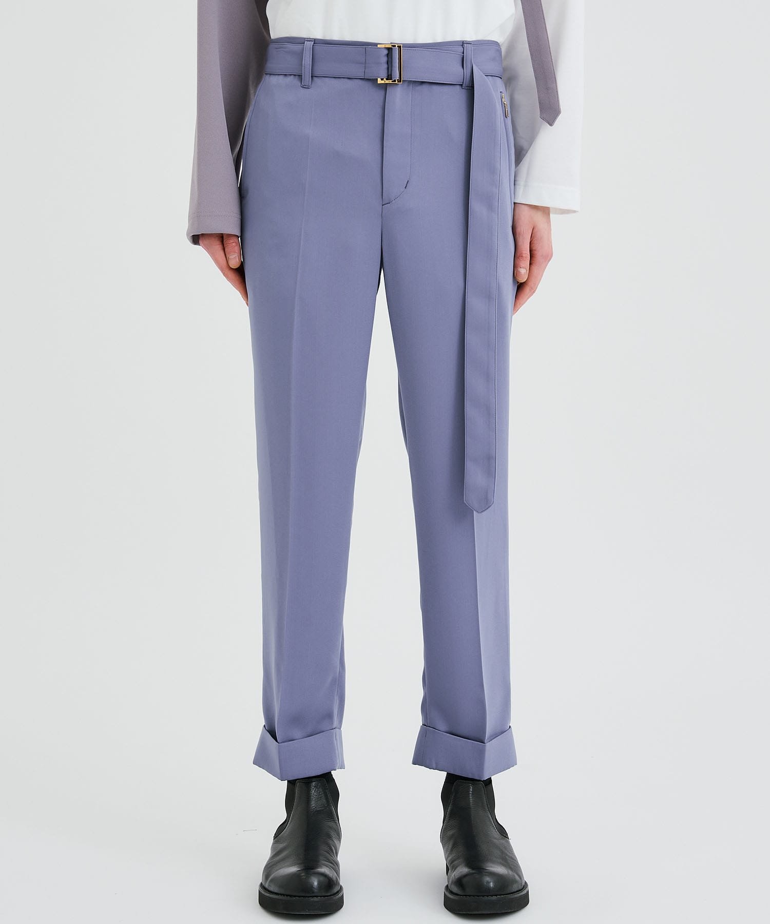 紺×赤 【新品】CULLNI STUDIOUS別注 BELTED SLACKS | ccfl.ie