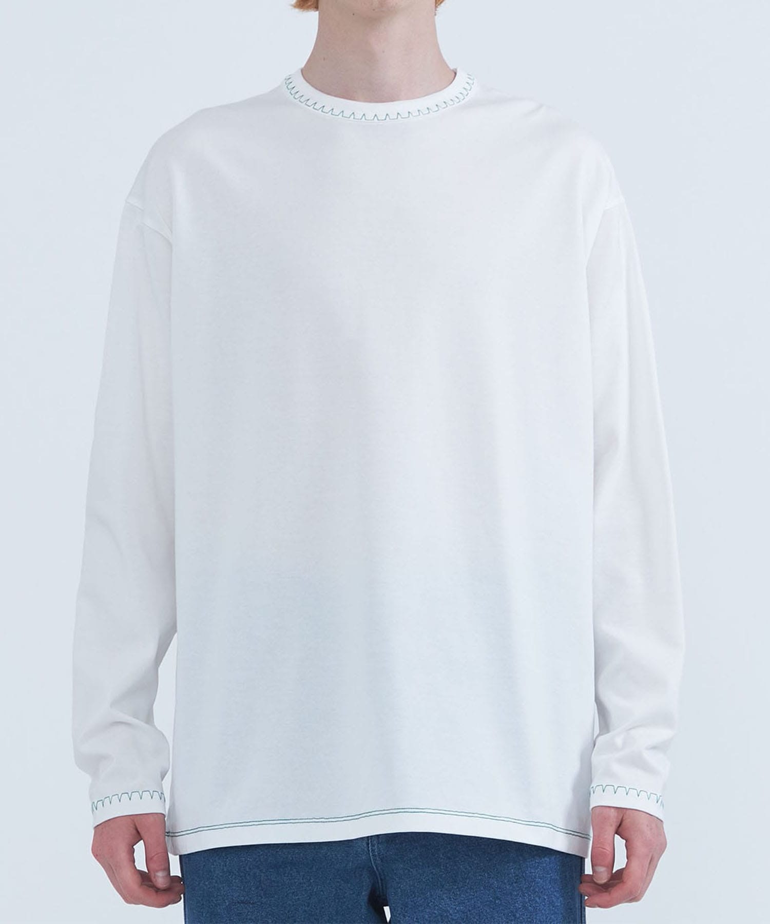 BLANKET STITCH L/S TEE LiNoH