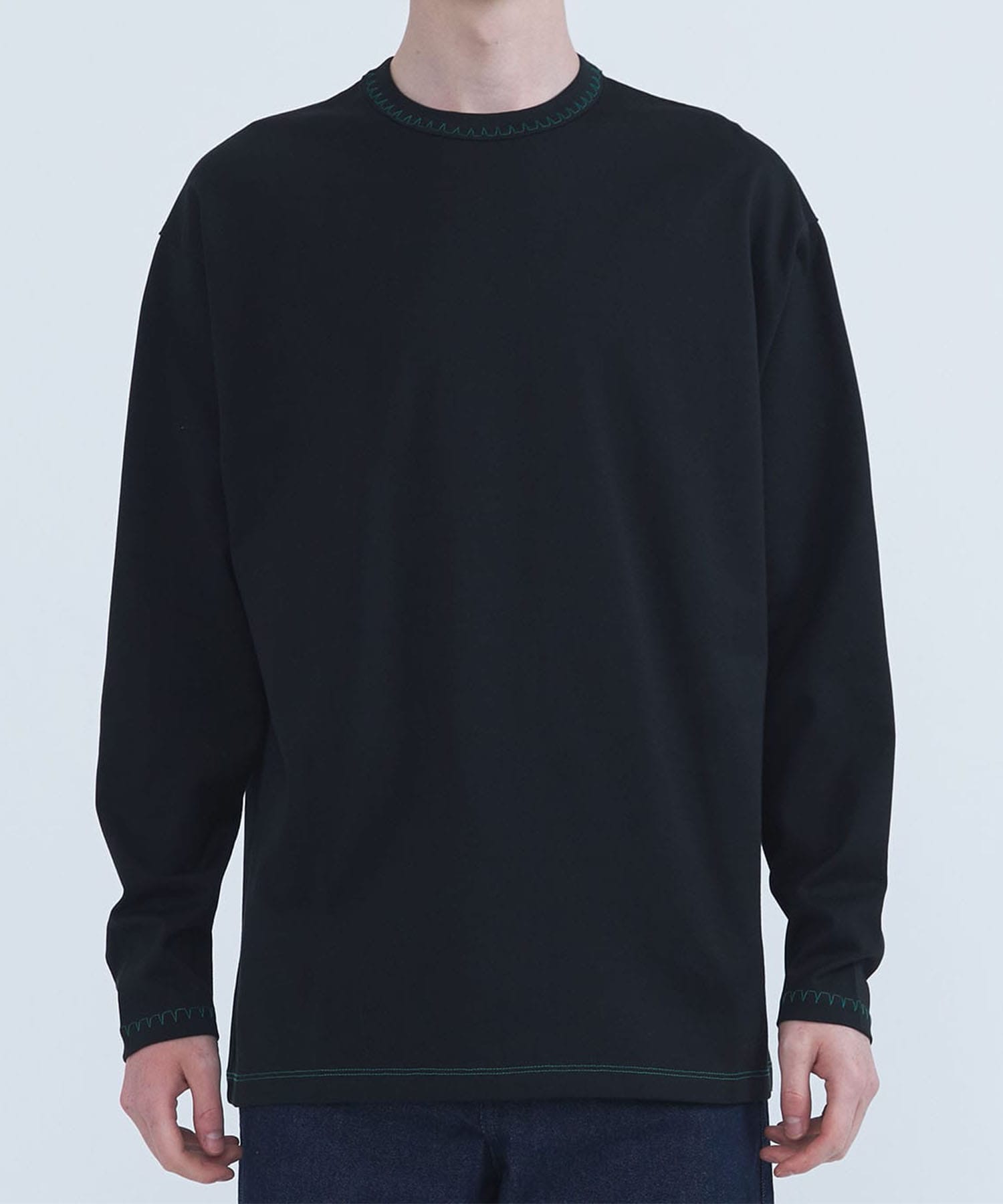 BLANKET STITCH L/S TEE LiNoH