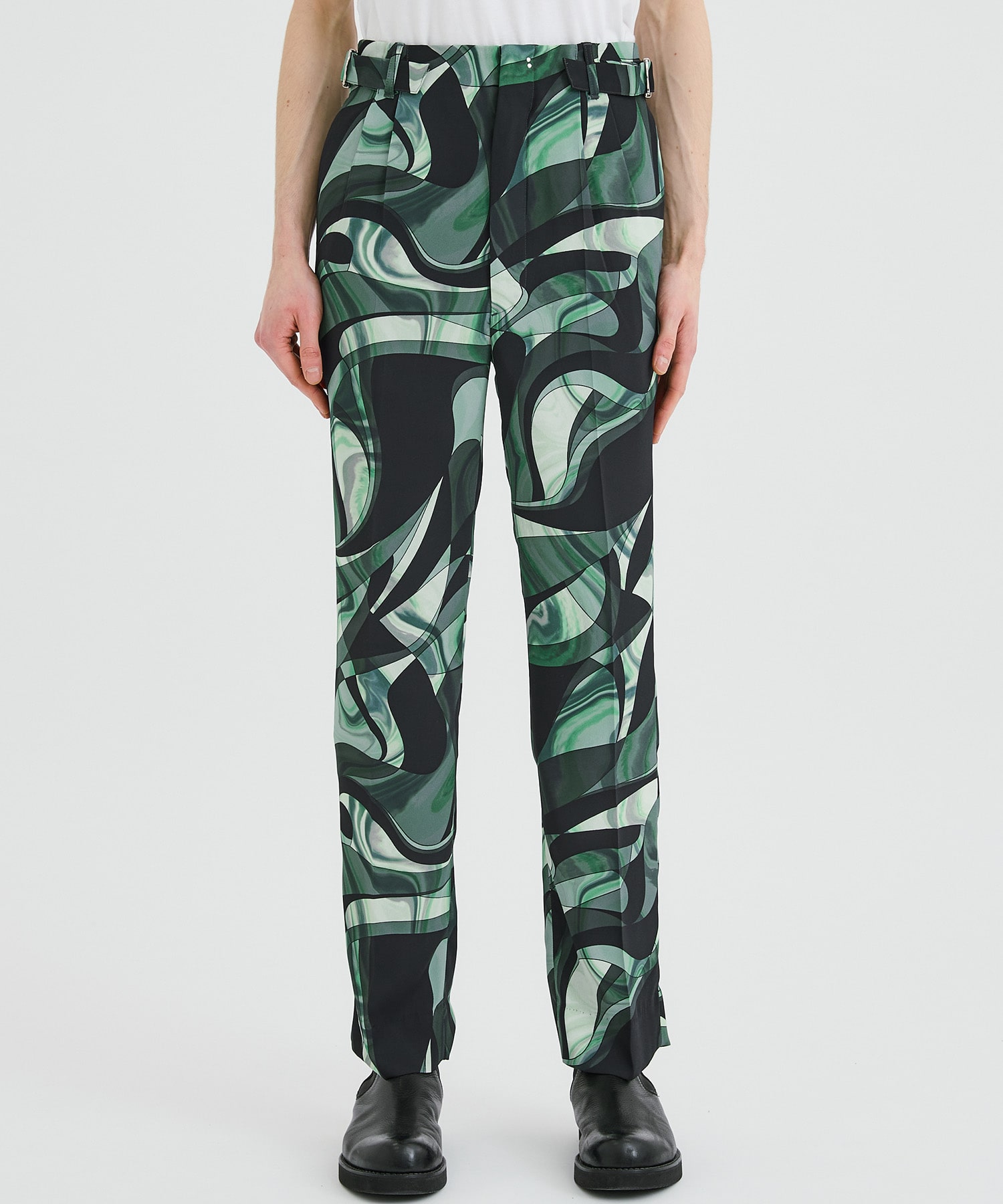 MARBLE PRINT PANTS(1 GREEN): LiNoH: MENS｜ STUDIOUS ONLINE公式通販