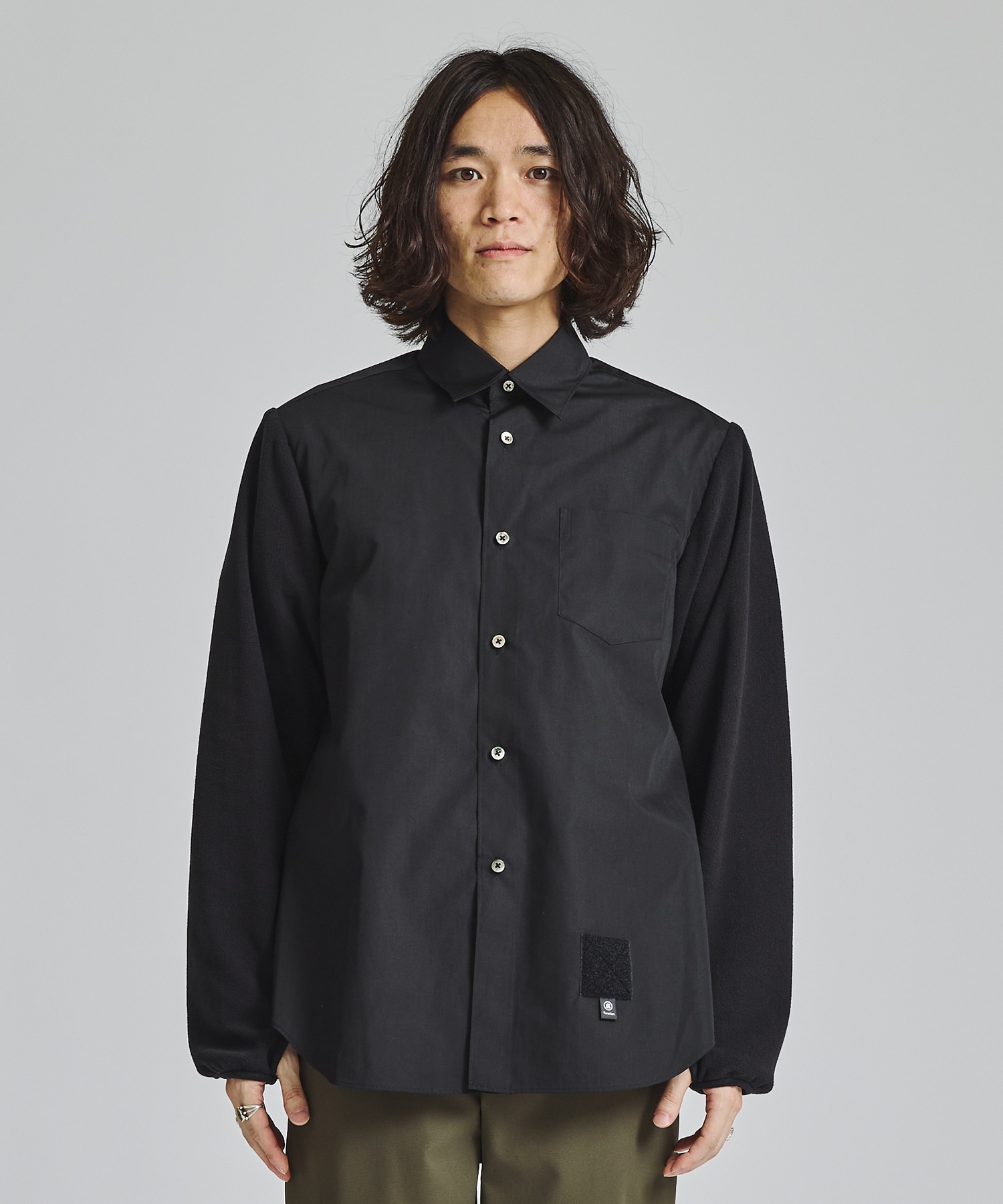 Fleece sleeve shirt