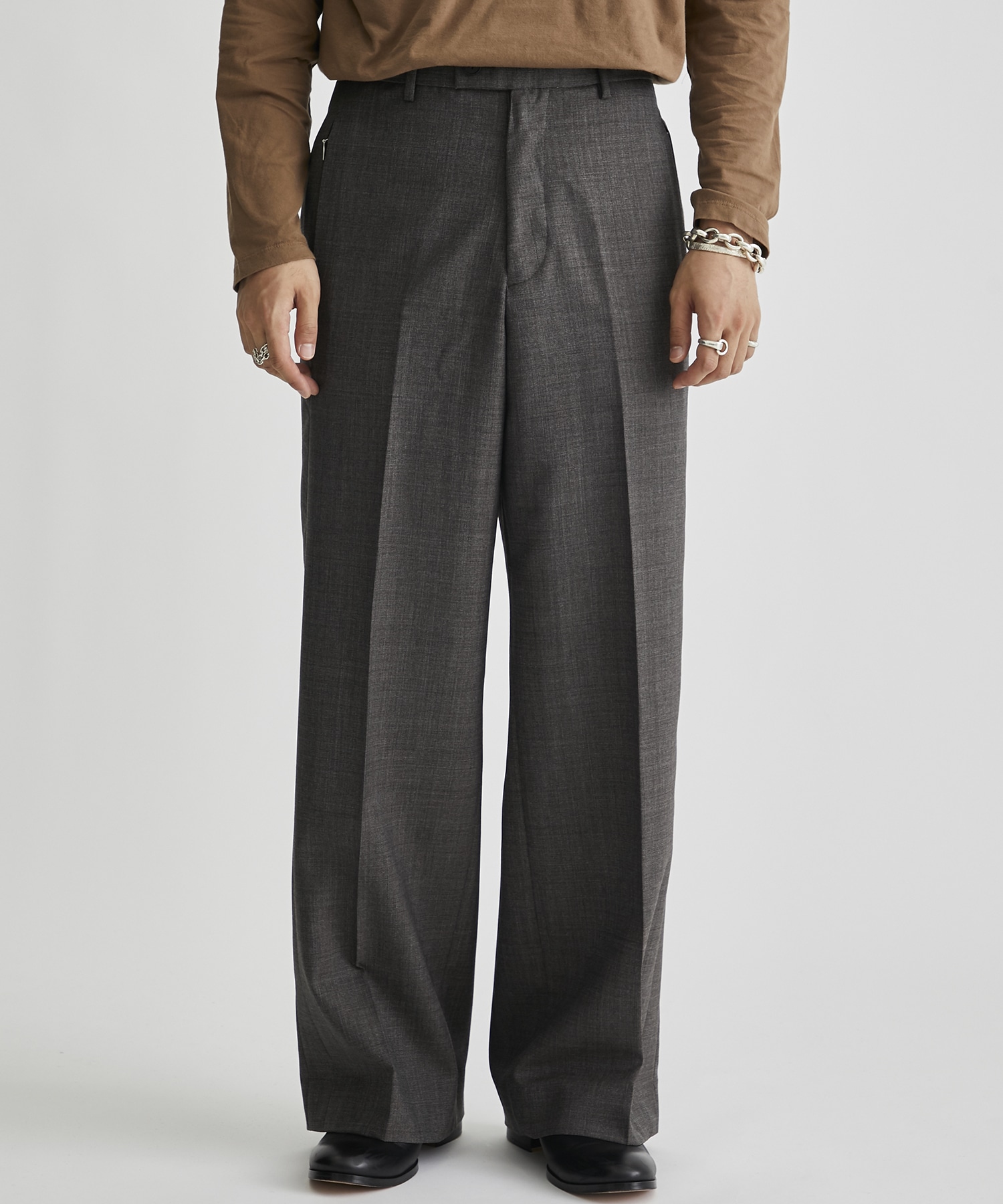 matsufuji 22ss wool wide slacks-