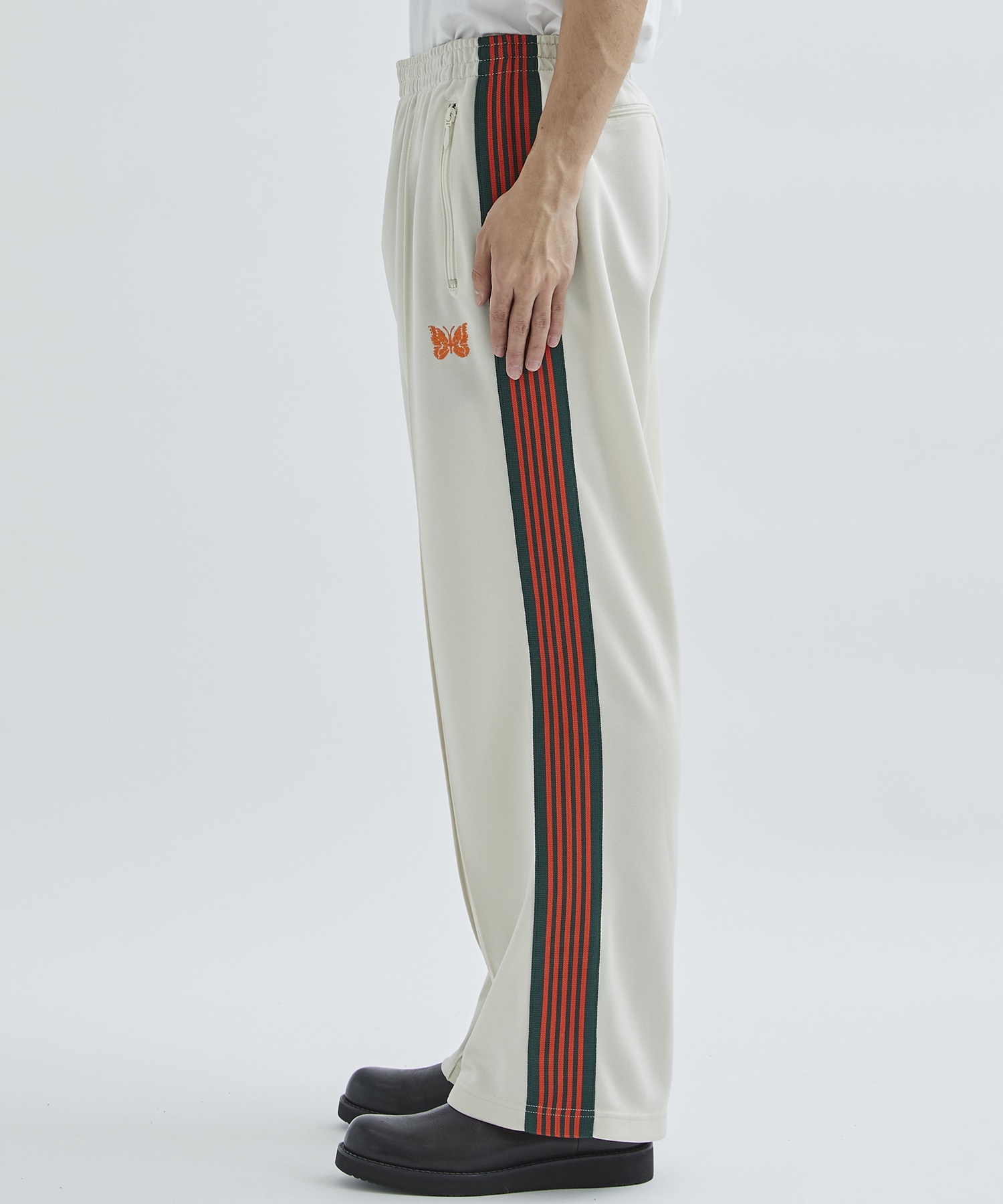 ベストセラー Needles track pants studious 別注 ホワイトレッド