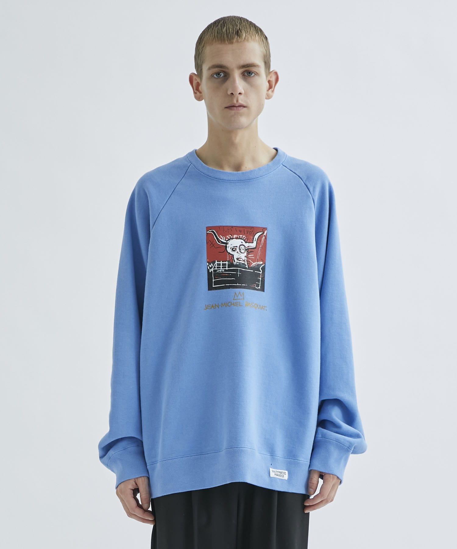 JEAN-MICHEL BASQUIAT / WASHED HEAVY WEIGHT CREW NECK SWEAT S｜WACKO MARIA
