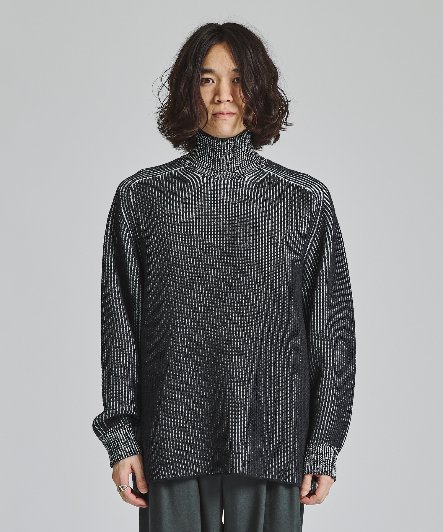 フラワープリント FUMITO GANRYU Over size Knit Black - 通販