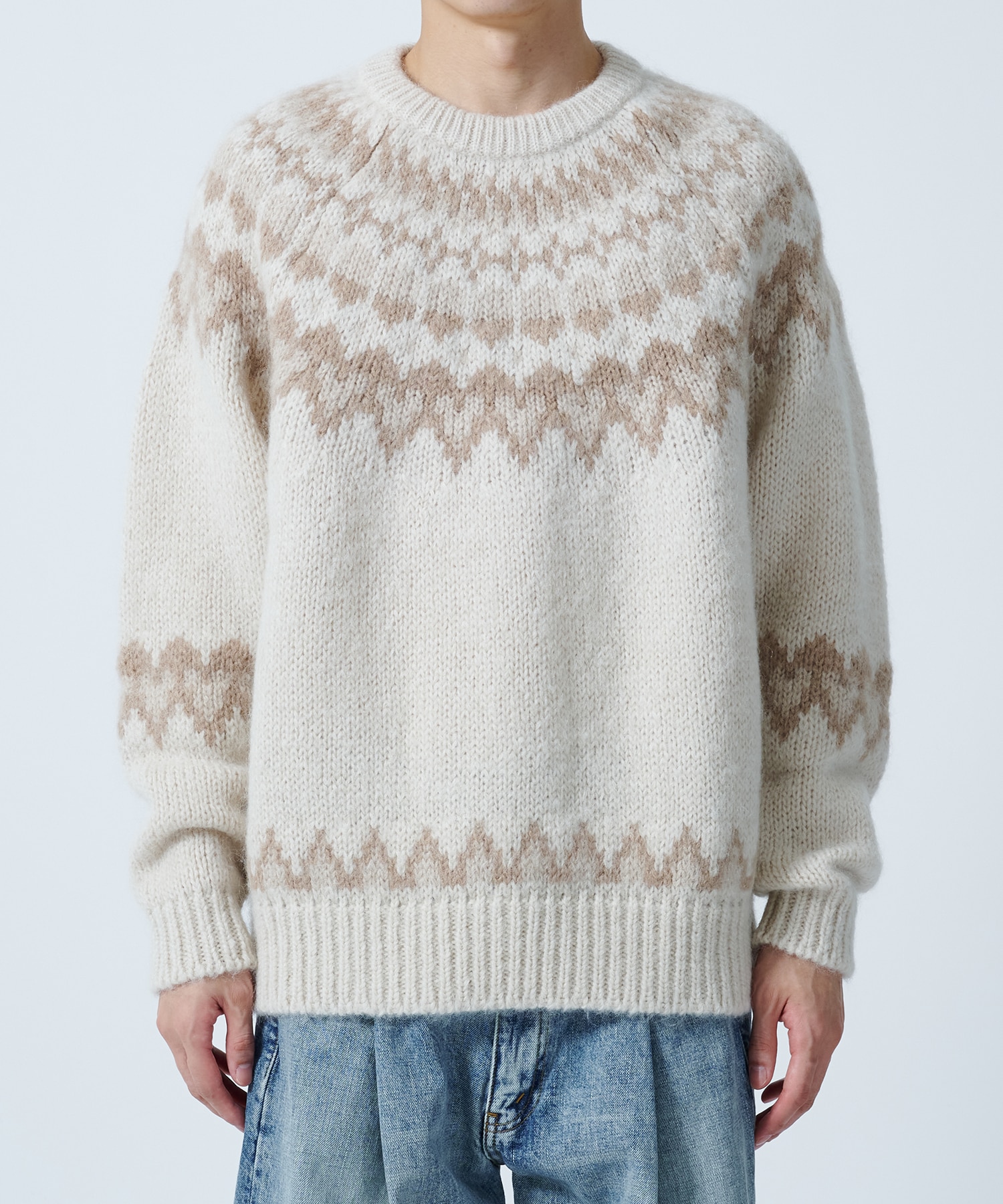 MOHAIR NORDIC CREW NECK BATONER