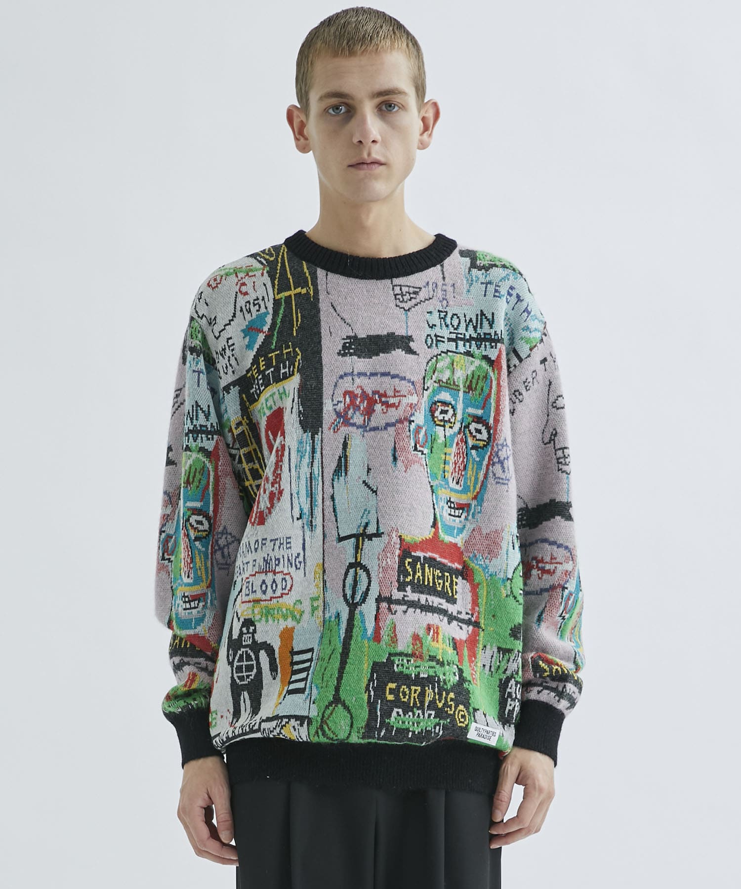 JEAN-MICHEL BASQUIAT / CREW NECK SWEATER ( TYPE-3 )｜WACKO MARIA