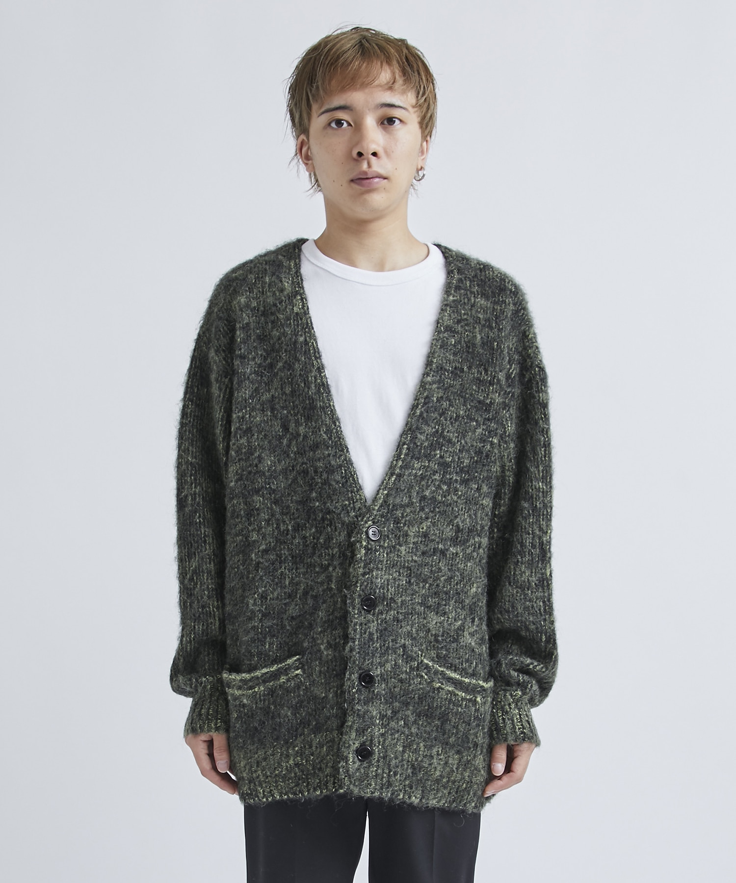 〈別注〉Innermost color mohair cardigan NEONSIGN