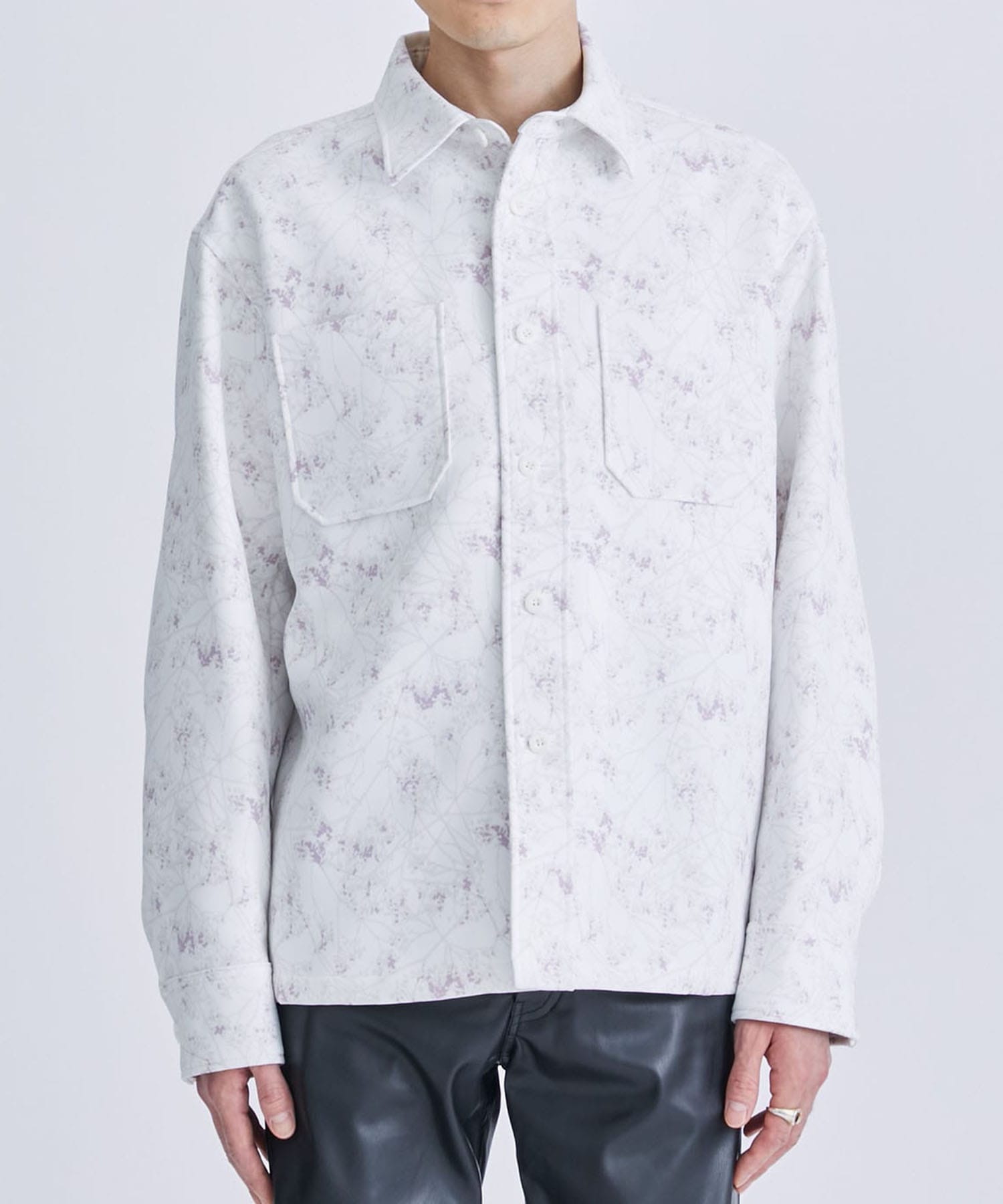 Wisteria flowers shirt jacket kenichi.