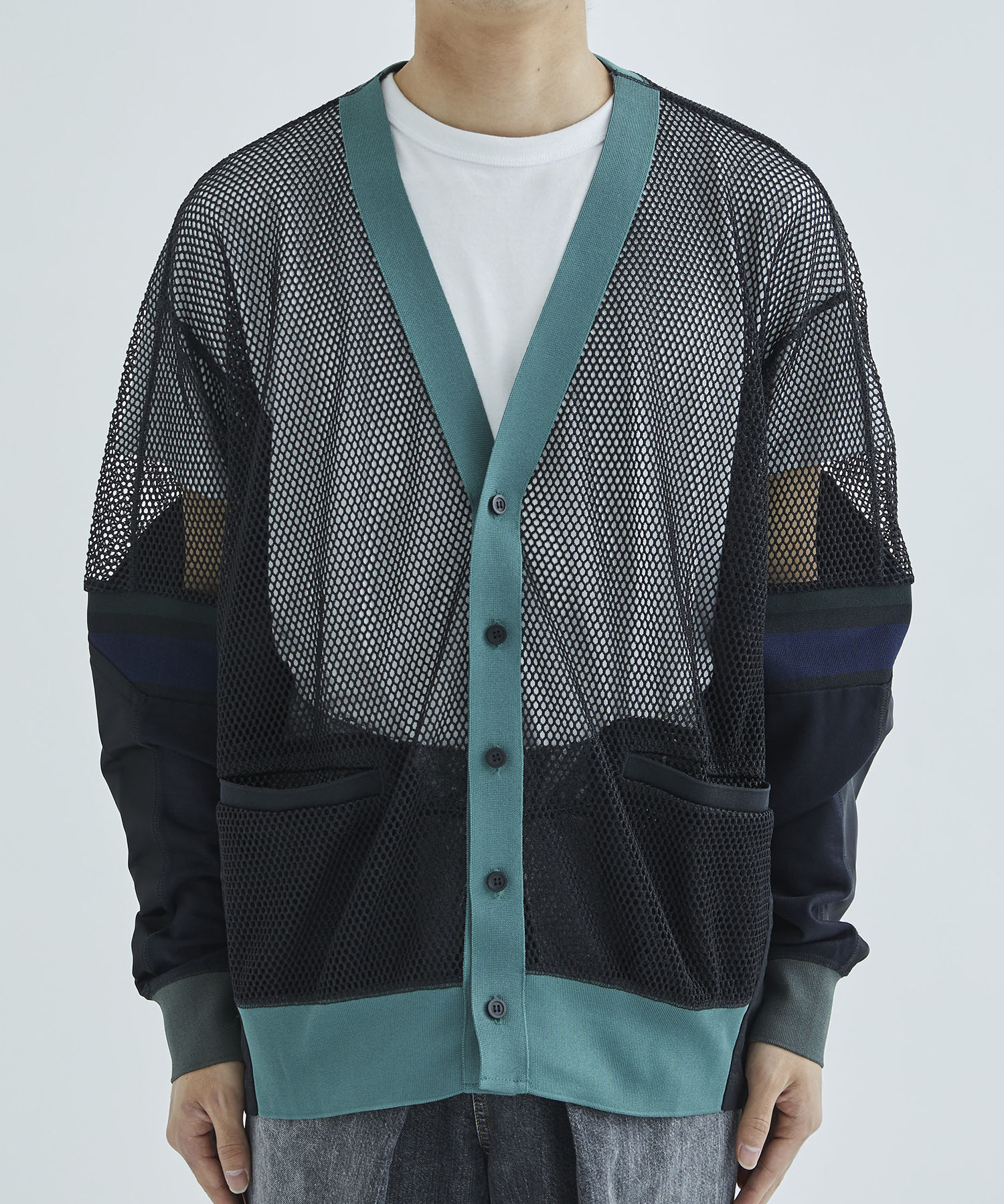 Mesh jersey cardigan｜TOGA VIRILIS