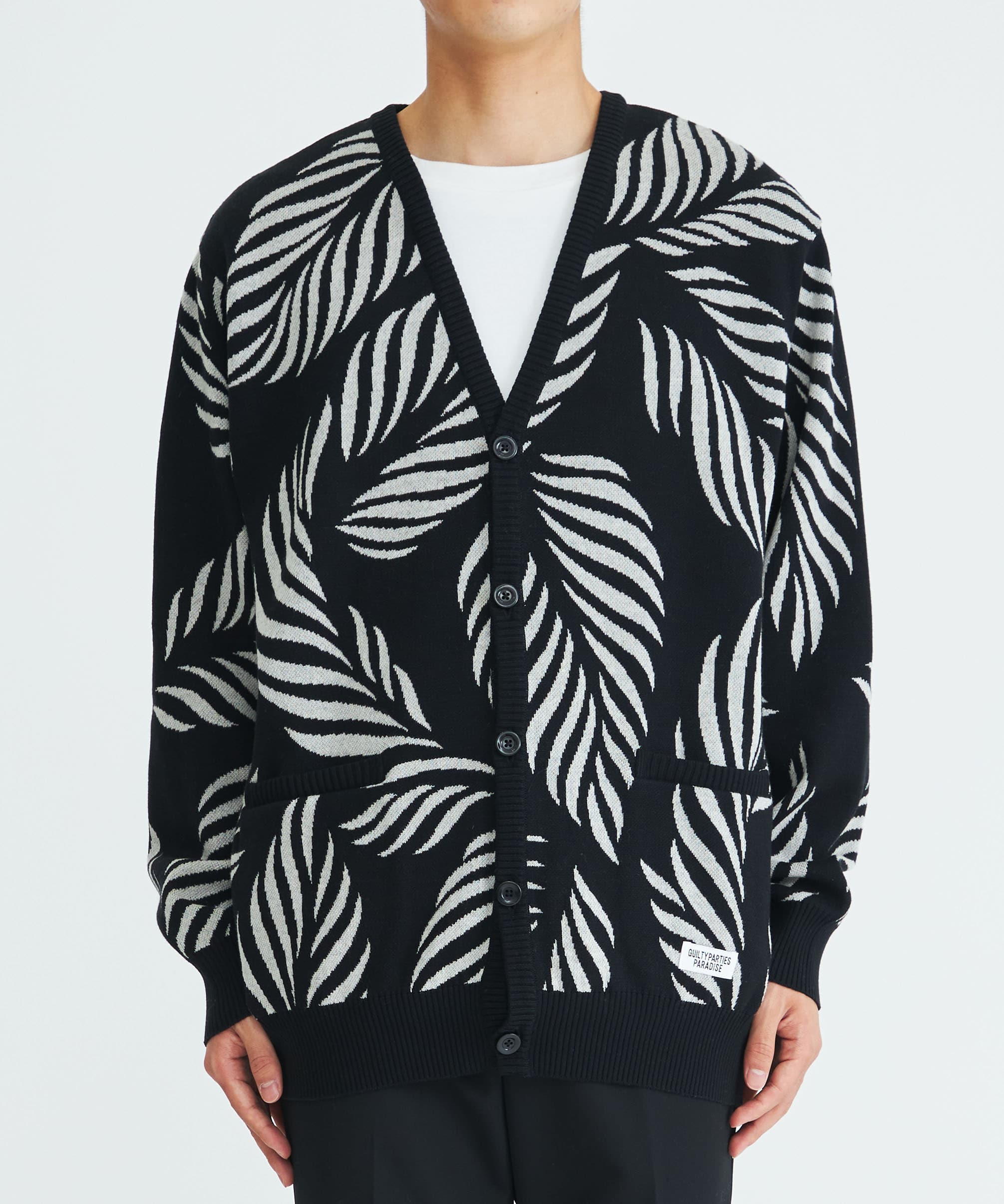 wackomaria 23SS LEAF JACQUARD CARDIGAN-