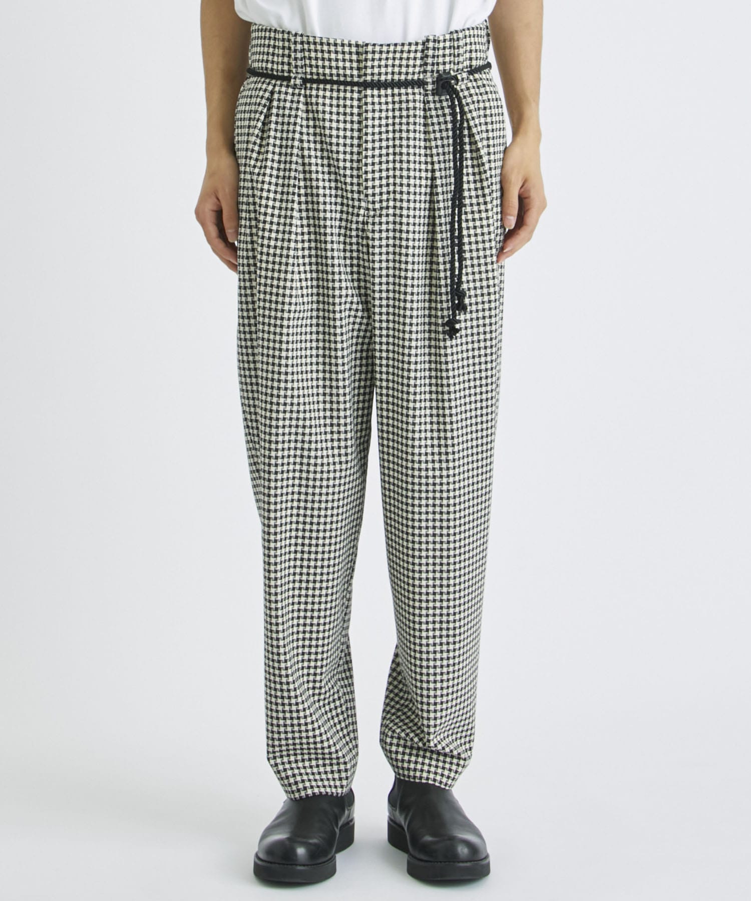 ETHOSENS/エトセンス】Houndstooth slacks-