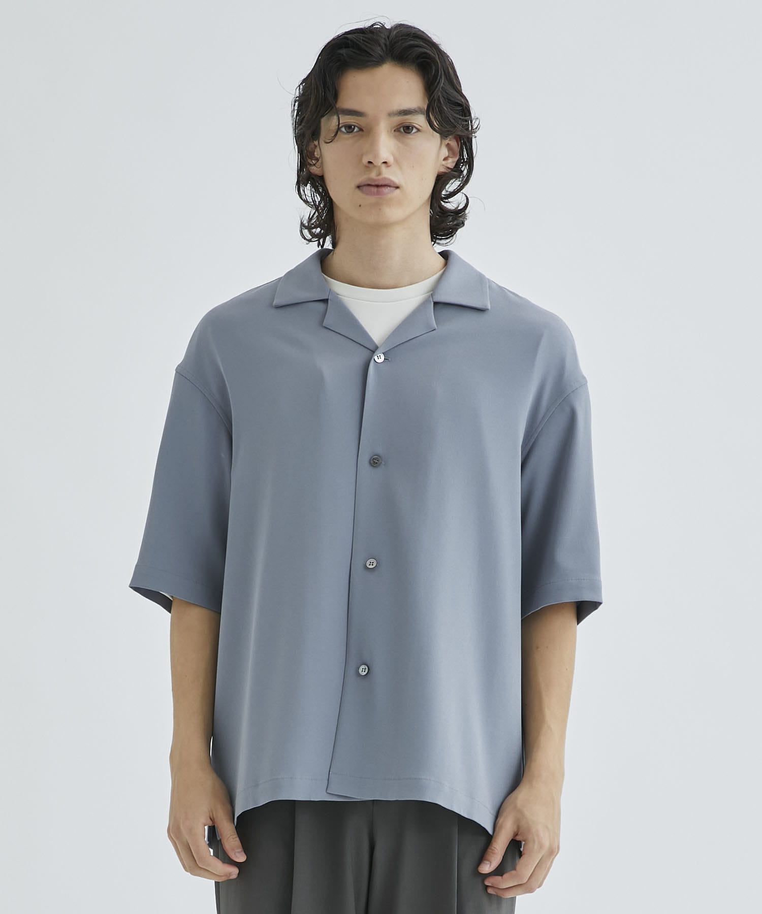 ジョーゼットオープンカラーシャツS/S STUDIOUS