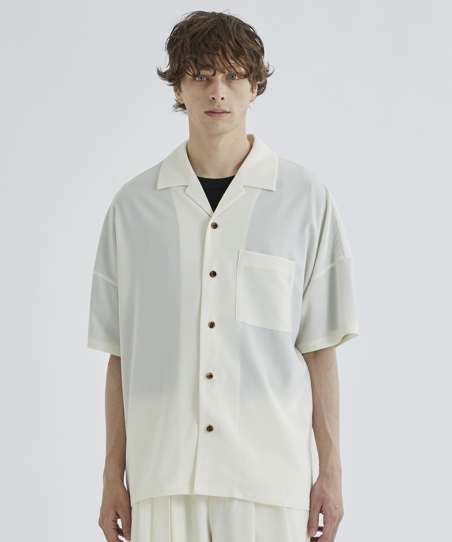 <別注>DROP SHOULDER OPEN COLLAR S/S SH ATTACHMENT
