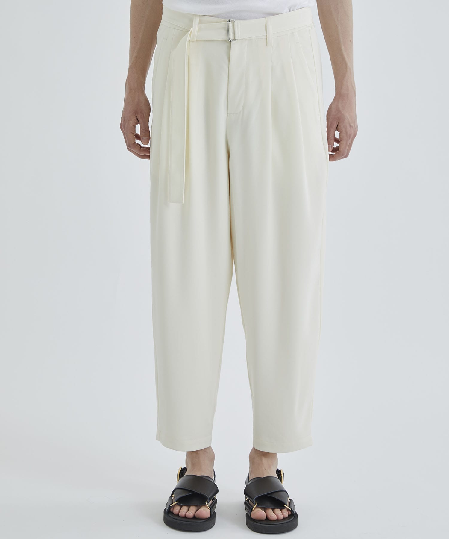 完売品　STUDIOUS別注 BELTED WIDE SLACKS パンツ　S