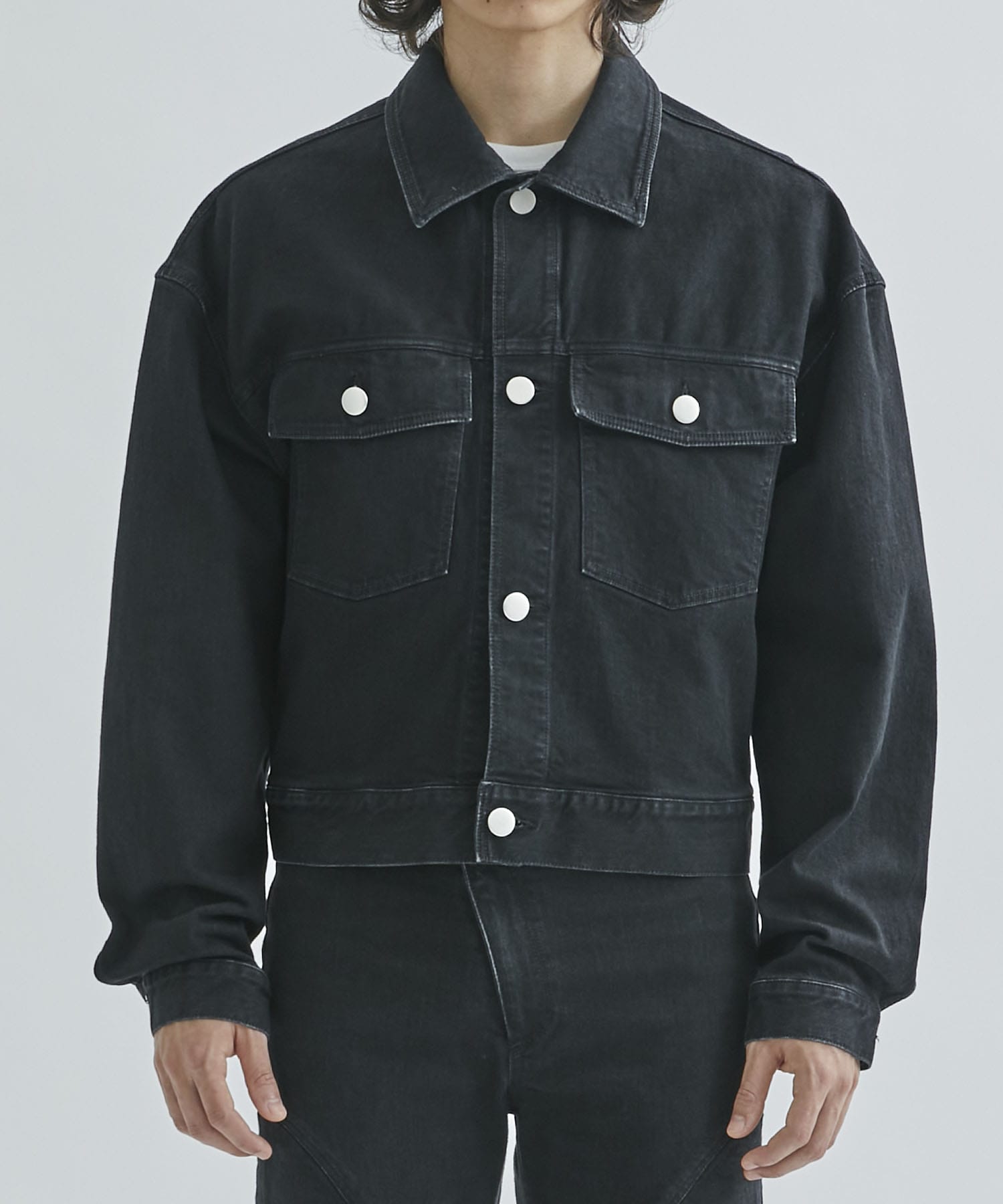 BACK SHEARING DENIM JACKET MUKAI