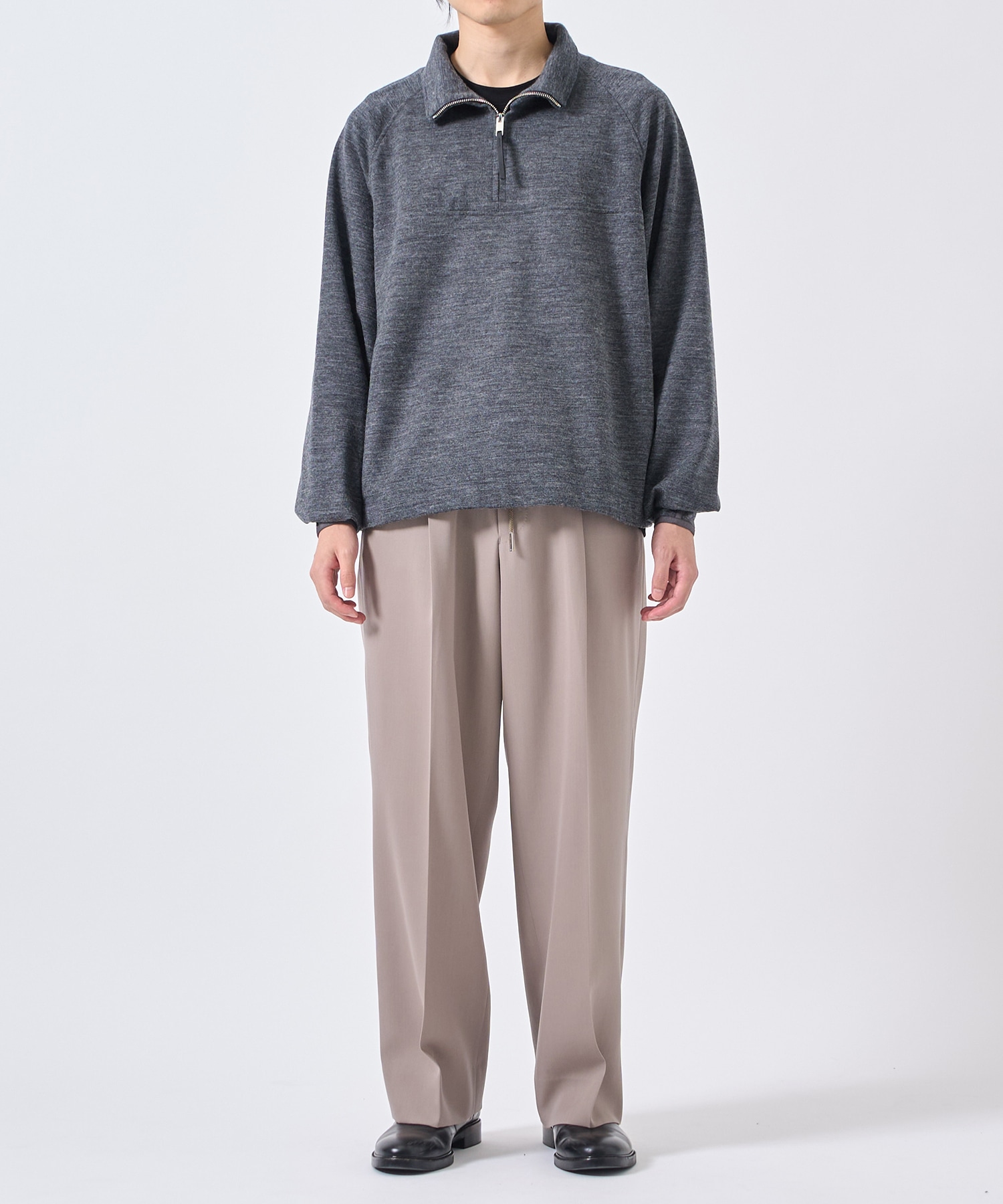 RERACS HALF ZIP STAND COLLAR PULLOVER THE RERACS