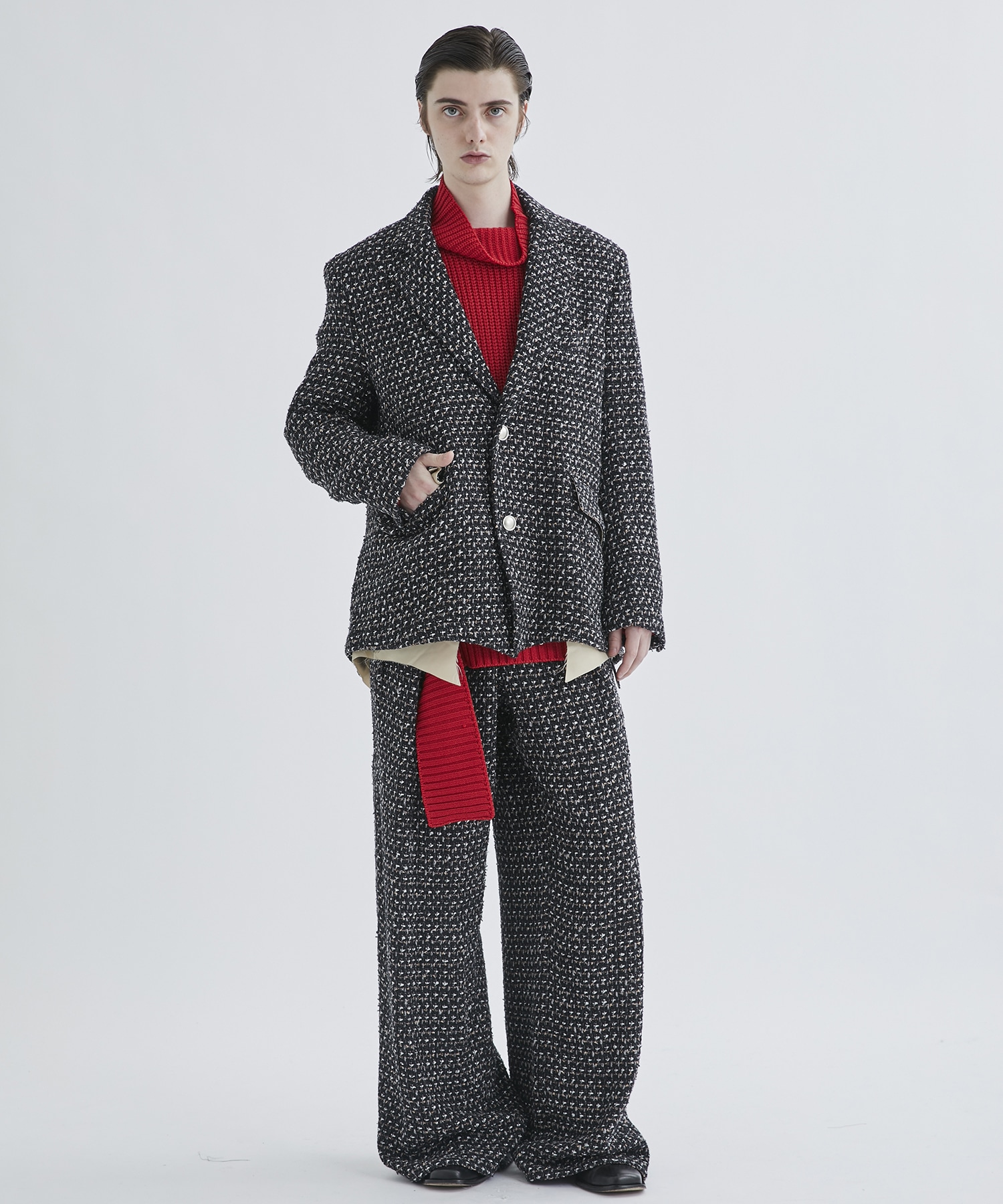 FANCY TWEED WIDE PANTS｜sulvam