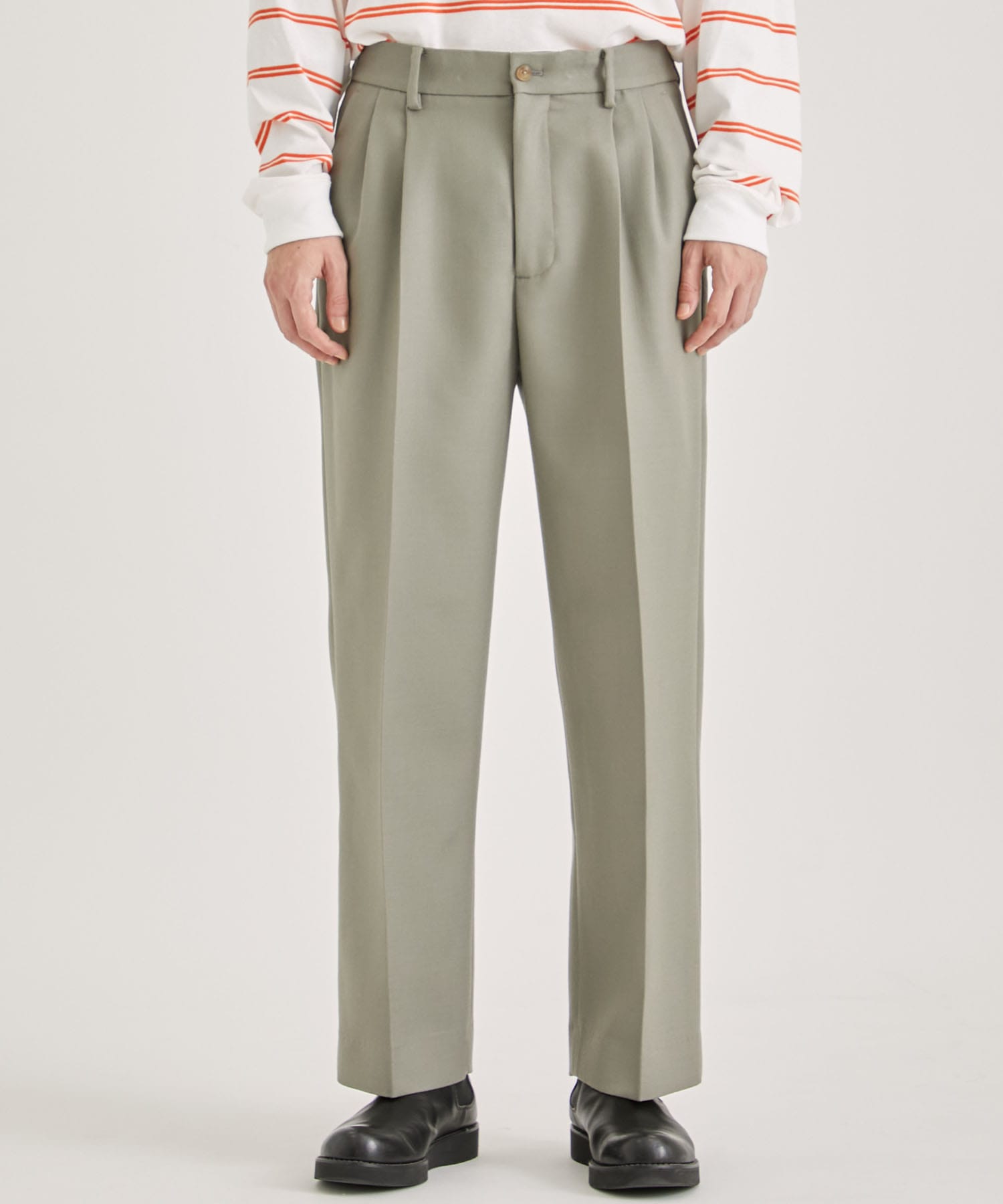 Twill double face 2tuck pants｜08sircus