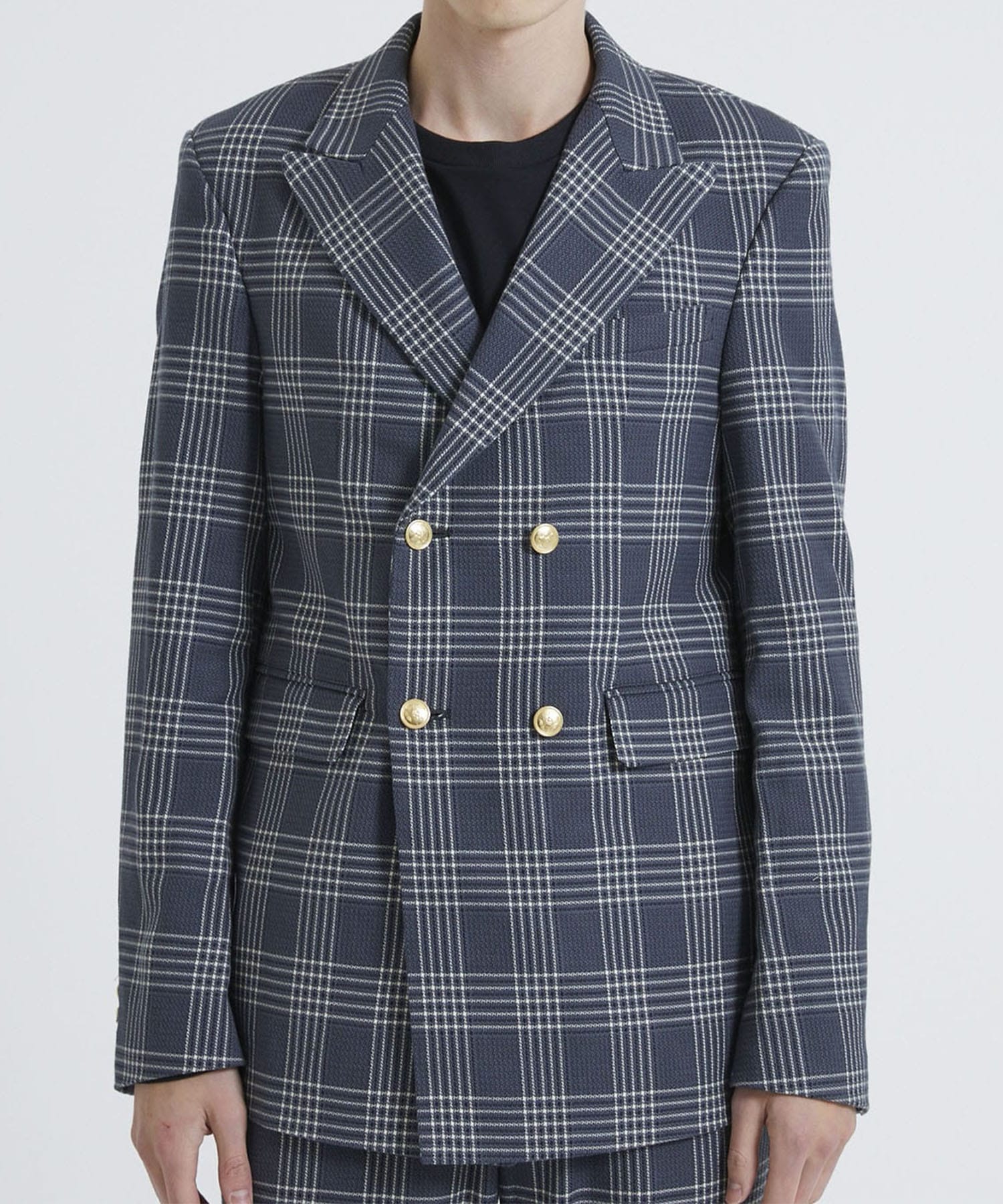 MASU/エムエーエスユー】GLEN PLAID TAILORED JACKET-