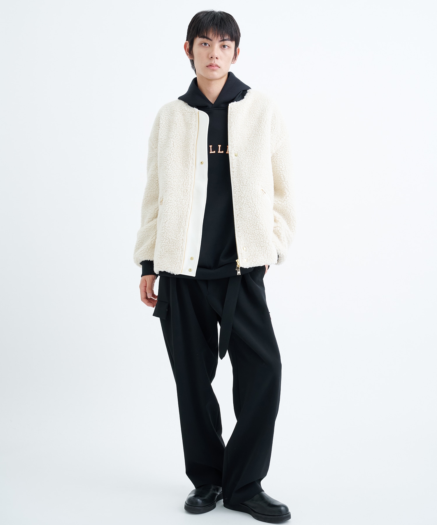 CULLNI | Wool Boa Front Zip Blouson