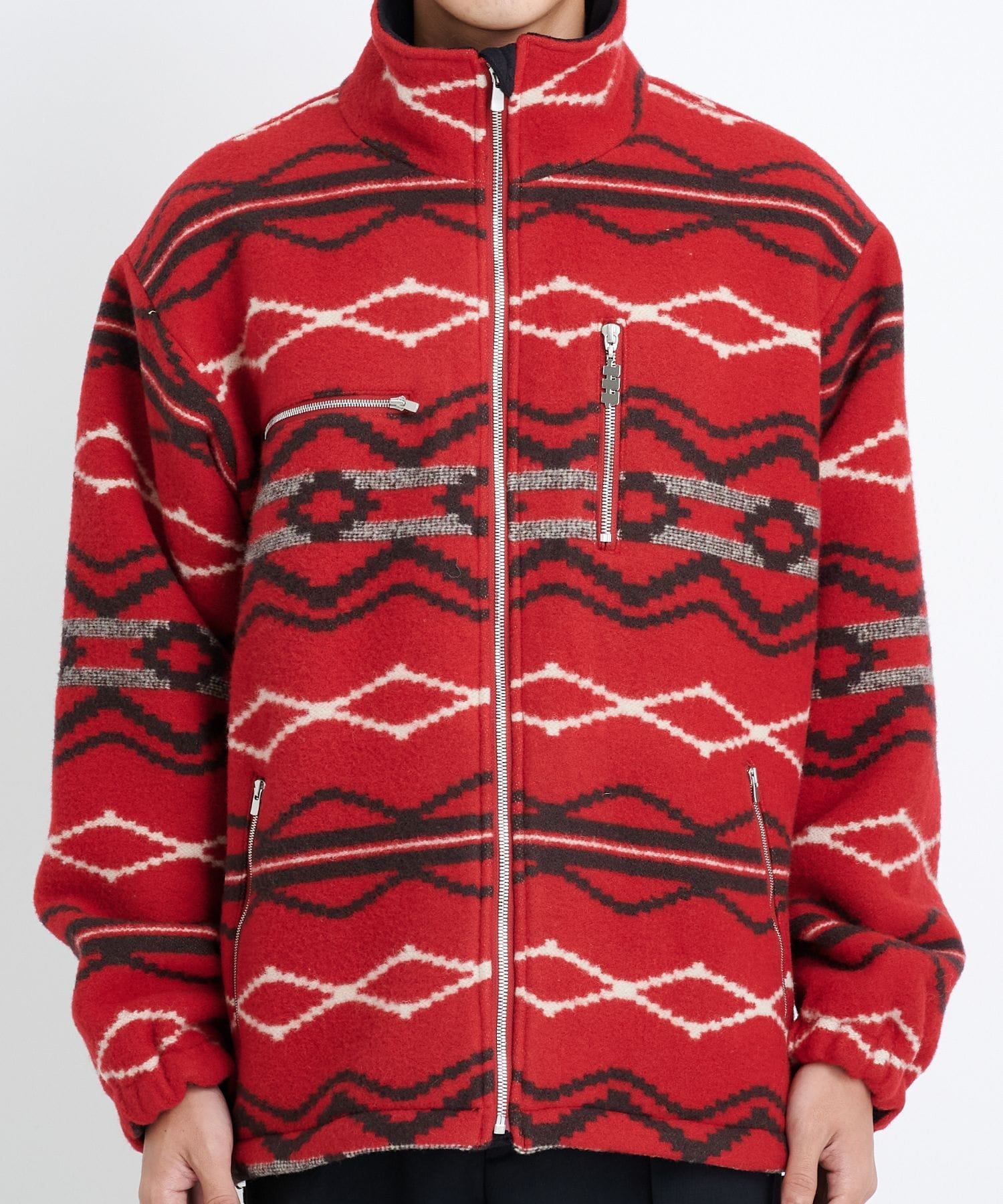 TTTMSW／Nordic Wool track jacket素材ウール