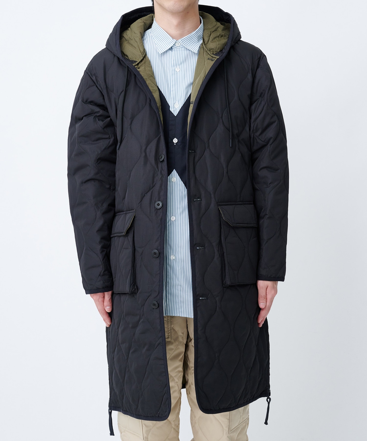 MILITARY HOOD DOWN COAT TAION/TAION EXTRA