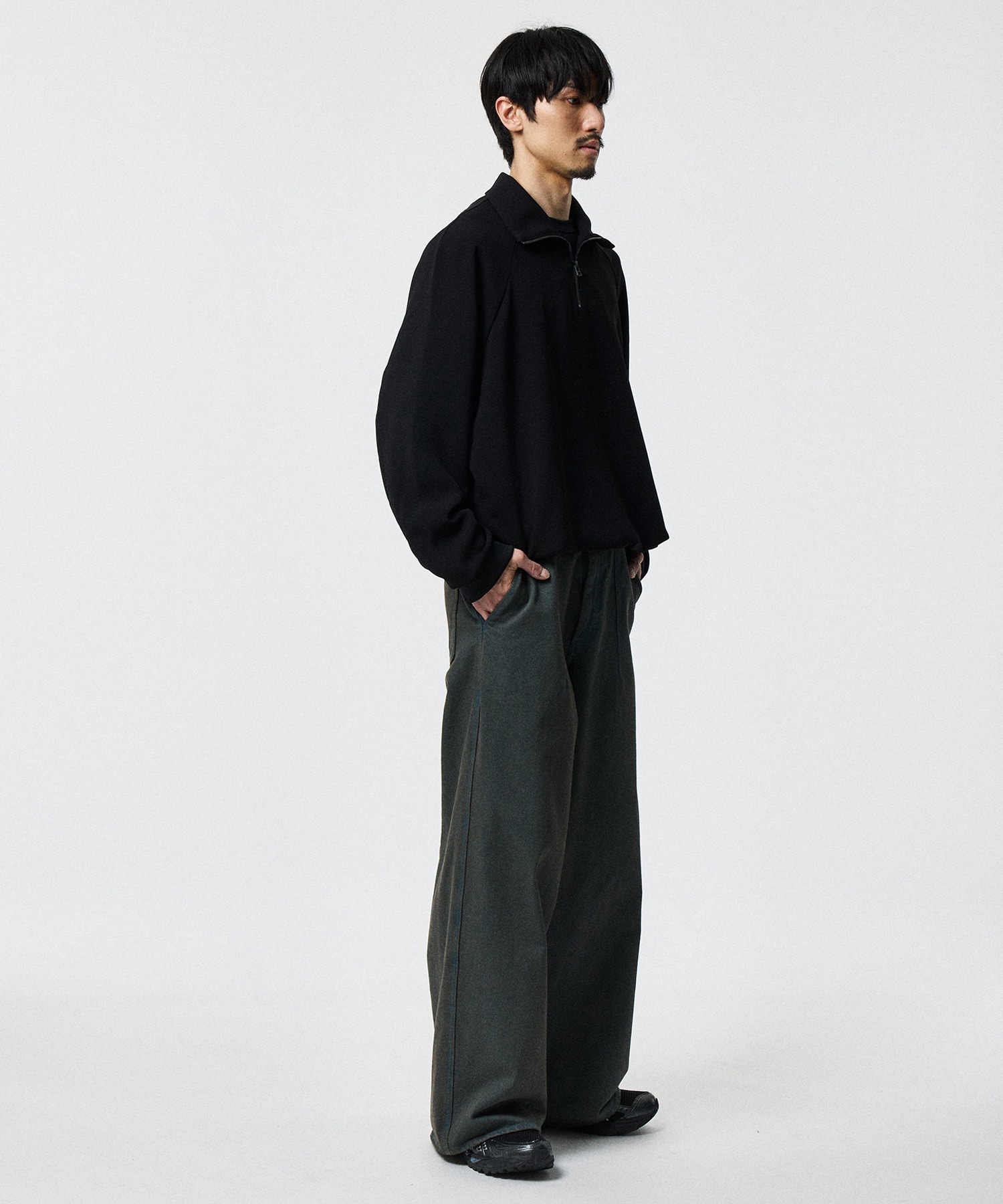 ESSENTIAL HALF ZIP SWEAT SHIRTS STUDIOUS