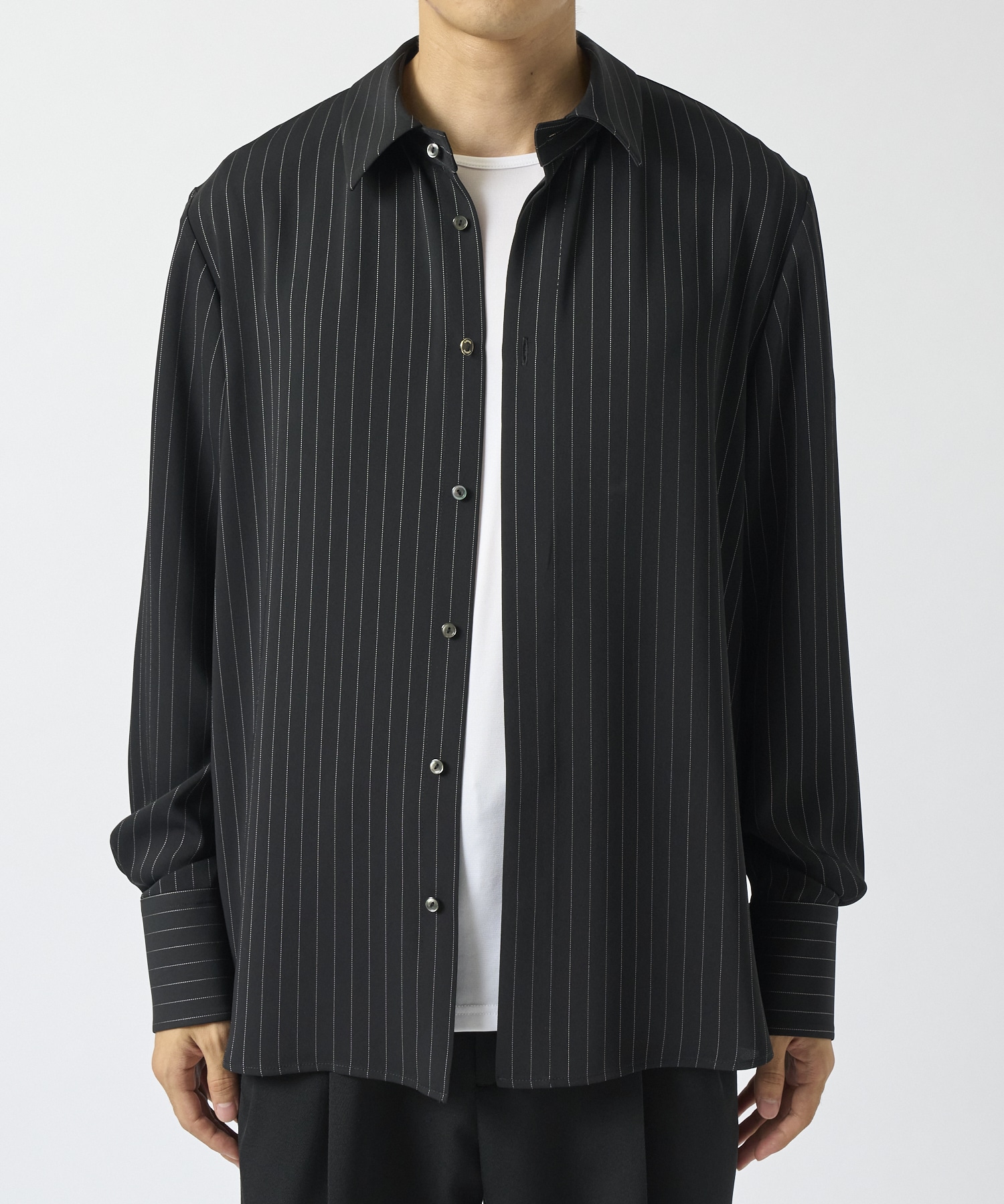 Stripe Double Satin Bowtie Shirt CULLNI