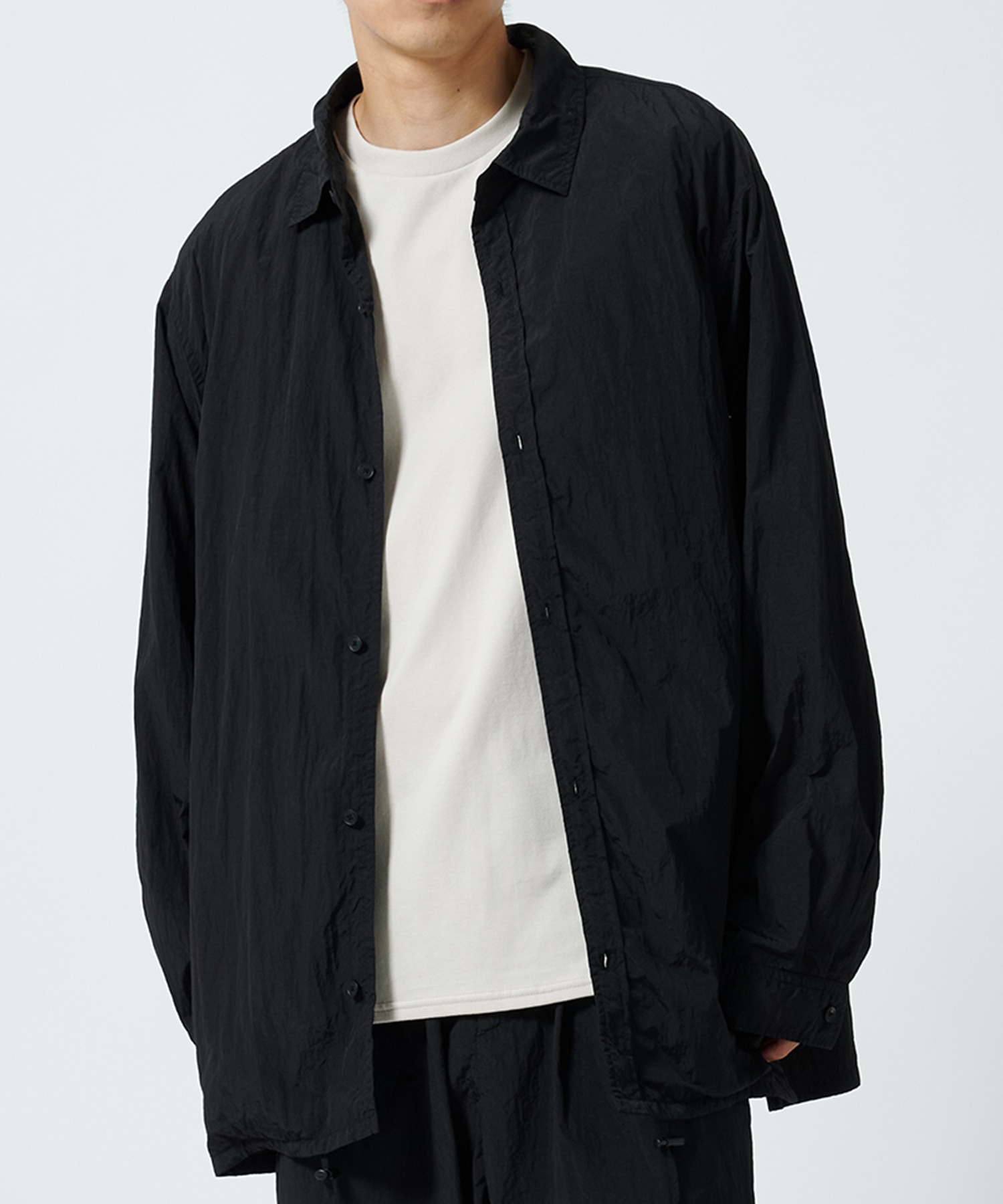 HAND DYED NYLON SHIRT JACKET ATON