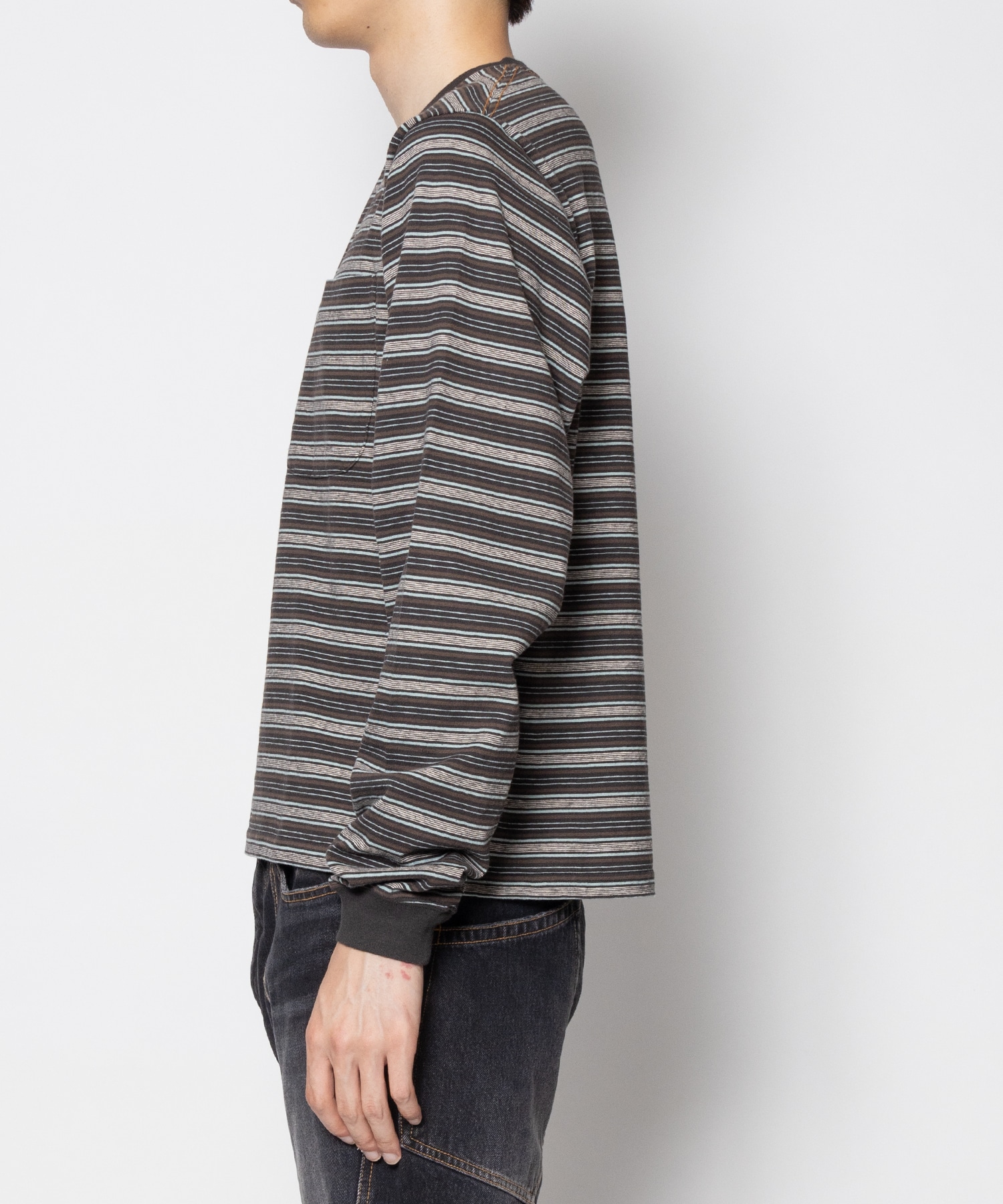 STRIPE LONG SLEEVE TEE SUGARHILL