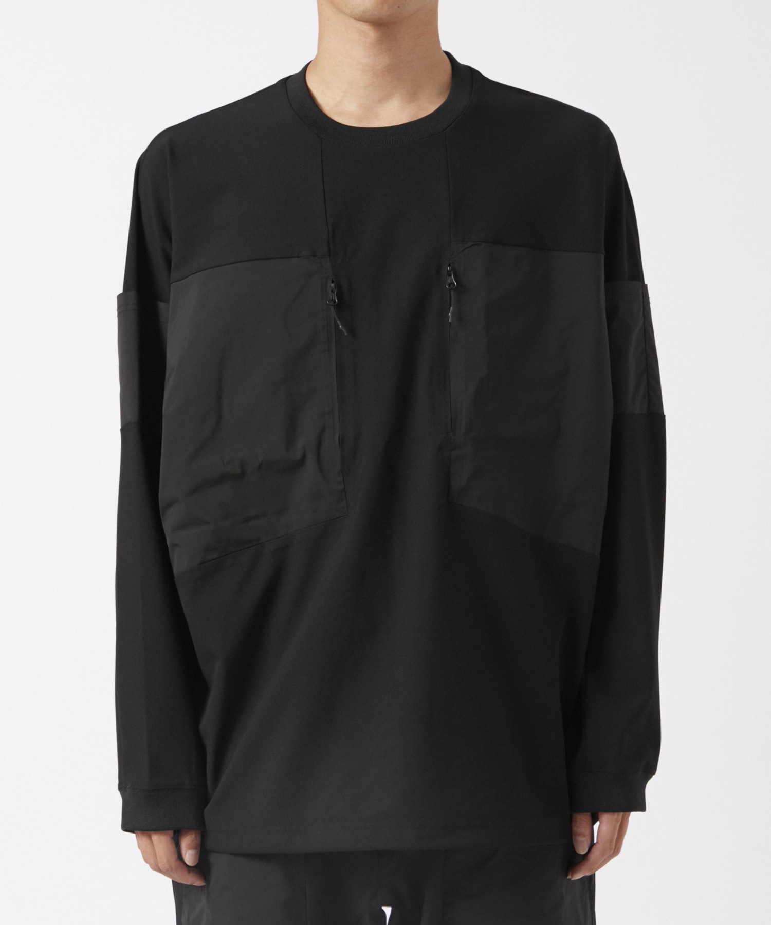 別注 STRETCHED HYBRID　L/S TOPS White Mountaineering