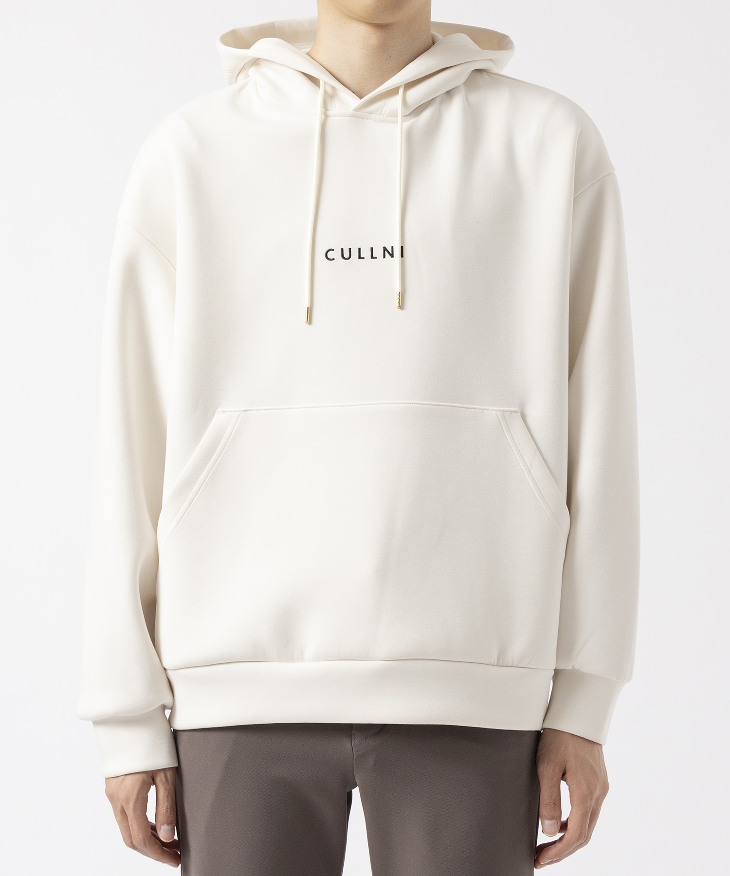 CULLNI Logo Embroidery Double Knit Hoodie CULLNI