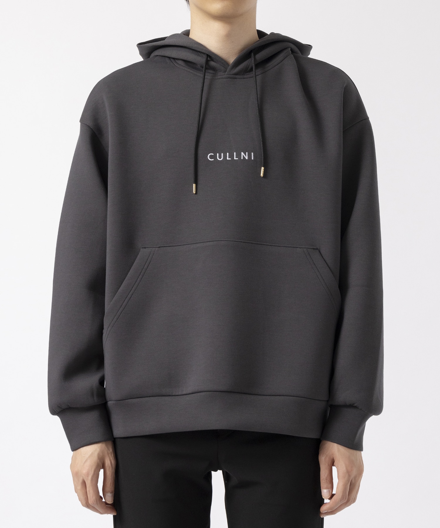 CULLNI Logo Embroidery Double Knit Hoodie CULLNI