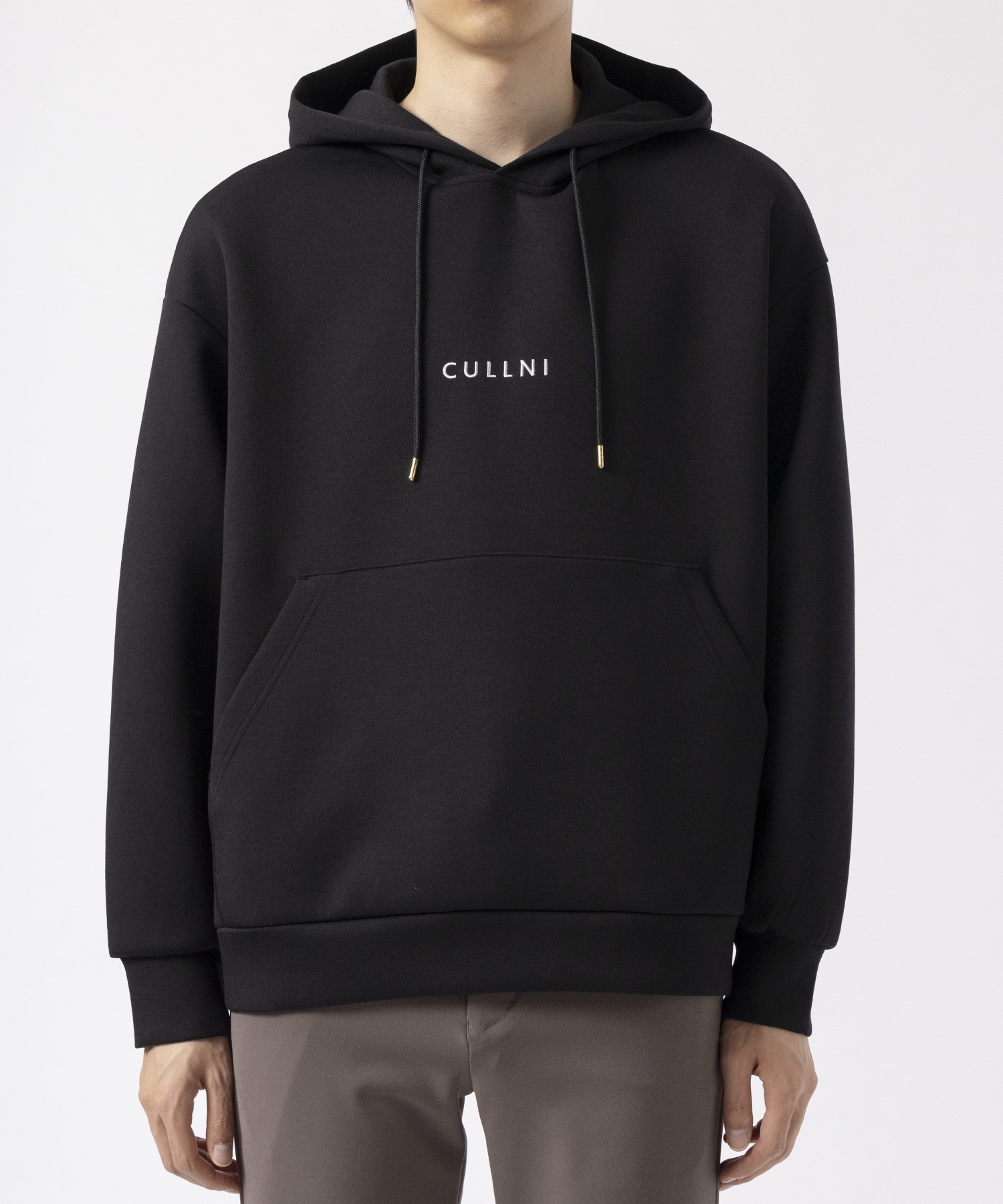 CULLNI Logo Embroidery Double Knit Hoodie CULLNI