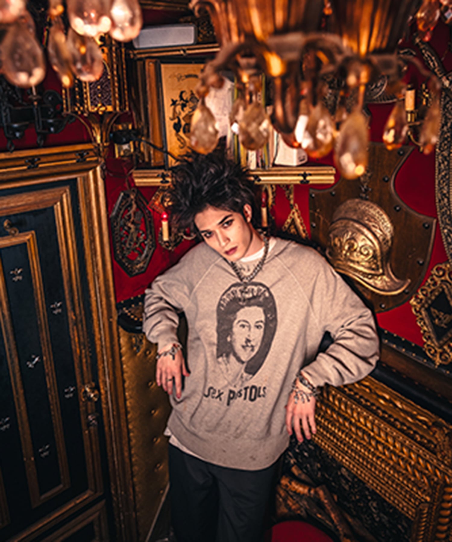 SM-YS1-0000-C23/SP_CREW SWT/QUEEN/GRAY SAINT M××××××