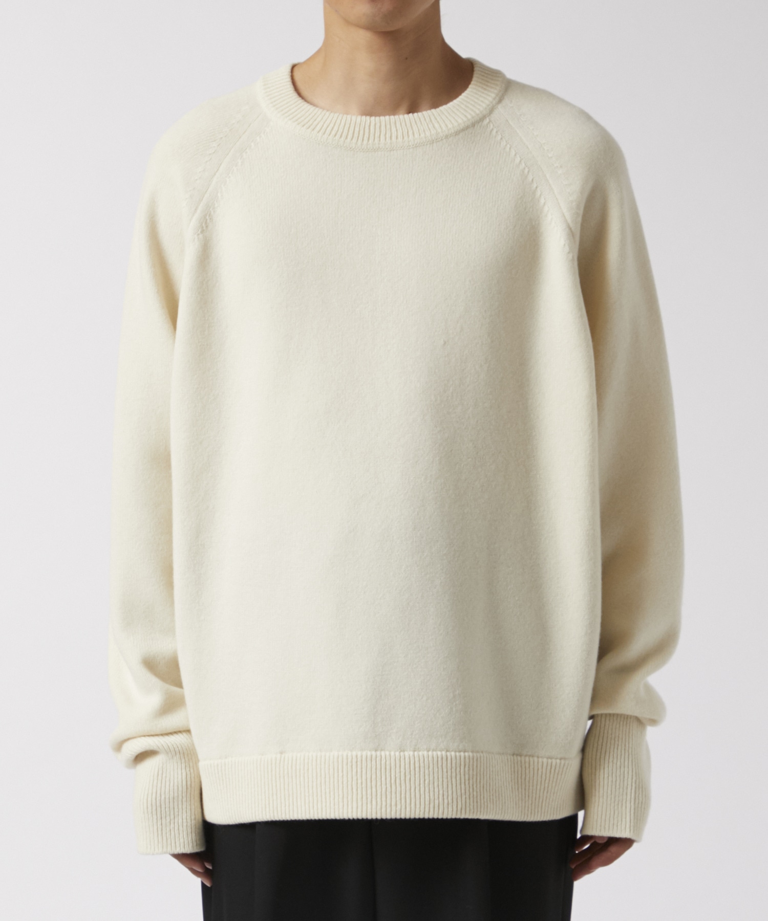 RERACS RAGLAN CREW NECK PULLOVER KNIT THE RERACS