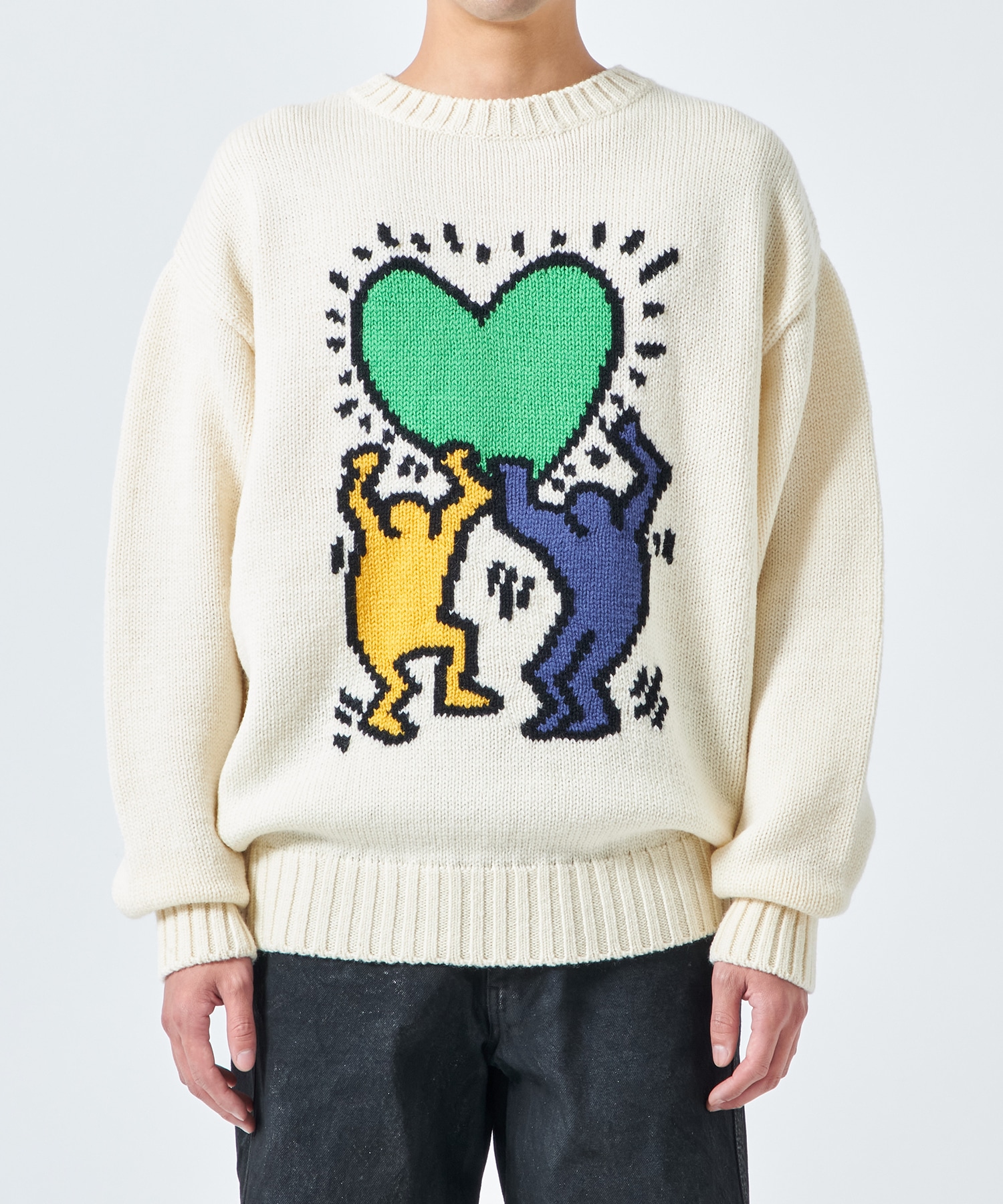 KEITH HARING / CREW NECK SWEATER ( TYPE-2 ) WACKO MARIA