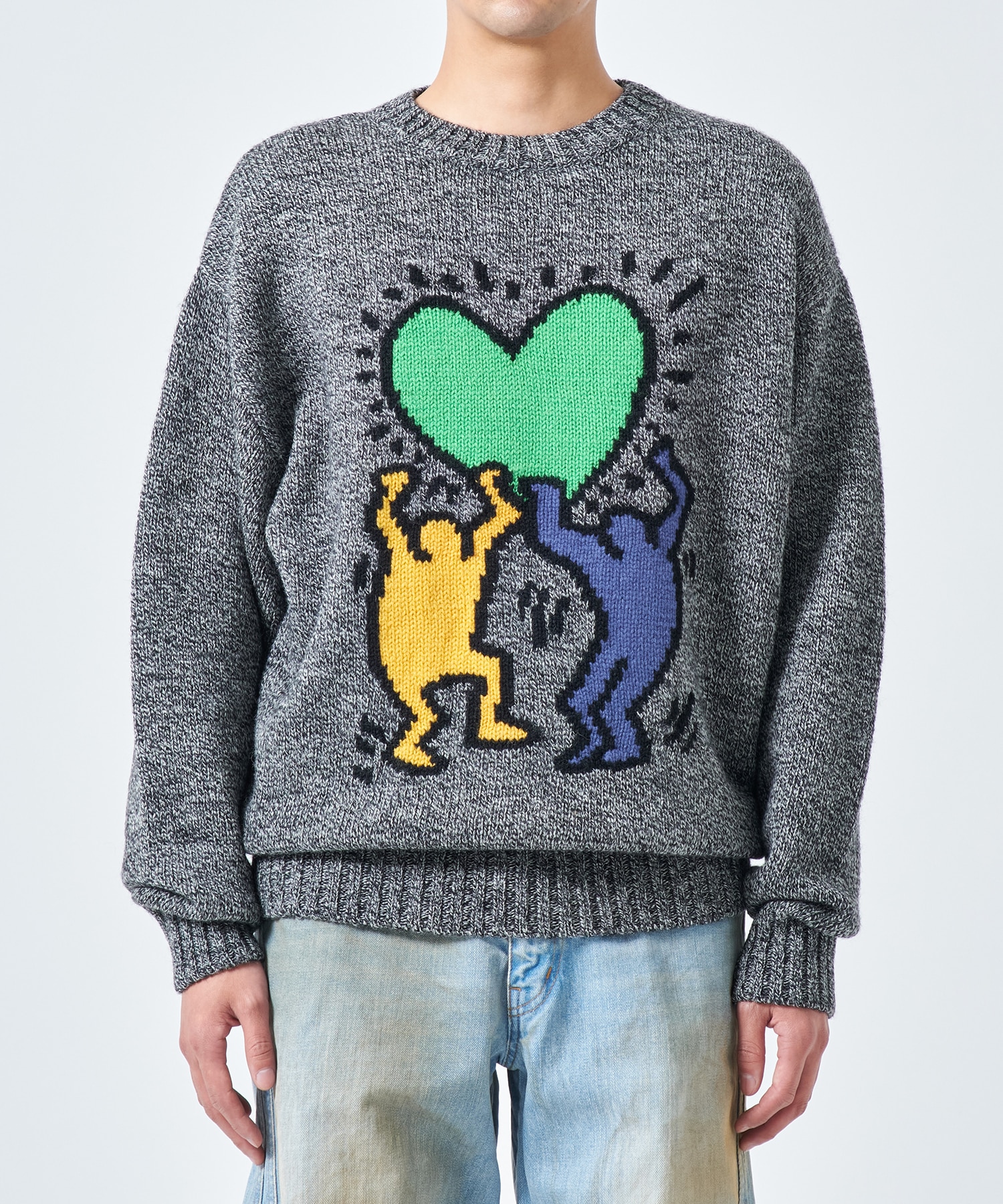 KEITH HARING / CREW NECK SWEATER ( TYPE-2 ) WACKO MARIA