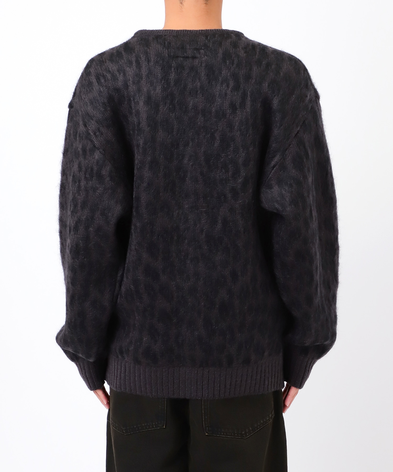 LEOPARD HEAVY MOHAIR CARDIGAN WACKO MARIA