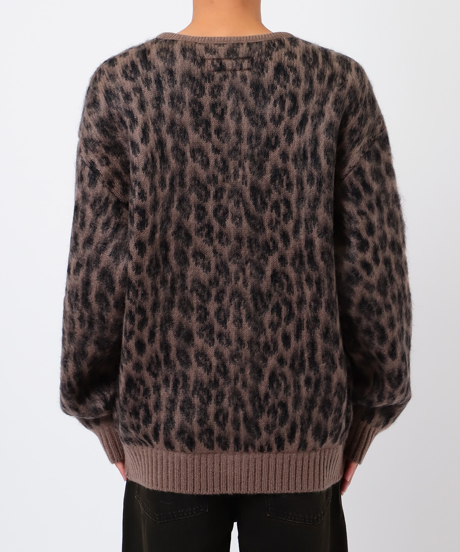 LEOPARD HEAVY MOHAIR CARDIGAN WACKO MARIA